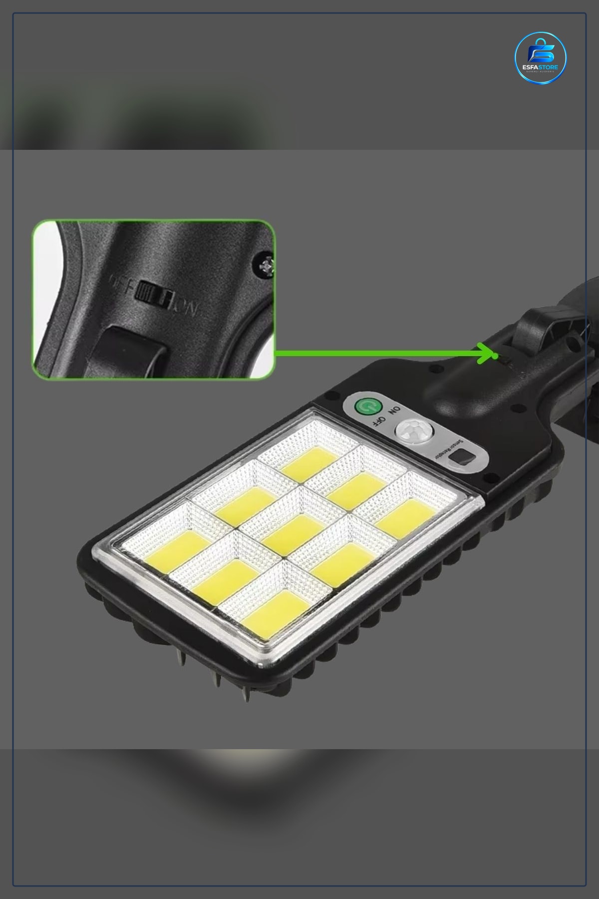 Güneş Enerjisi ile Şarj Olan Kumandalı Solar Duvar LED Aydınlatma Dış Mekan Uyumlu Hareketli Lamba