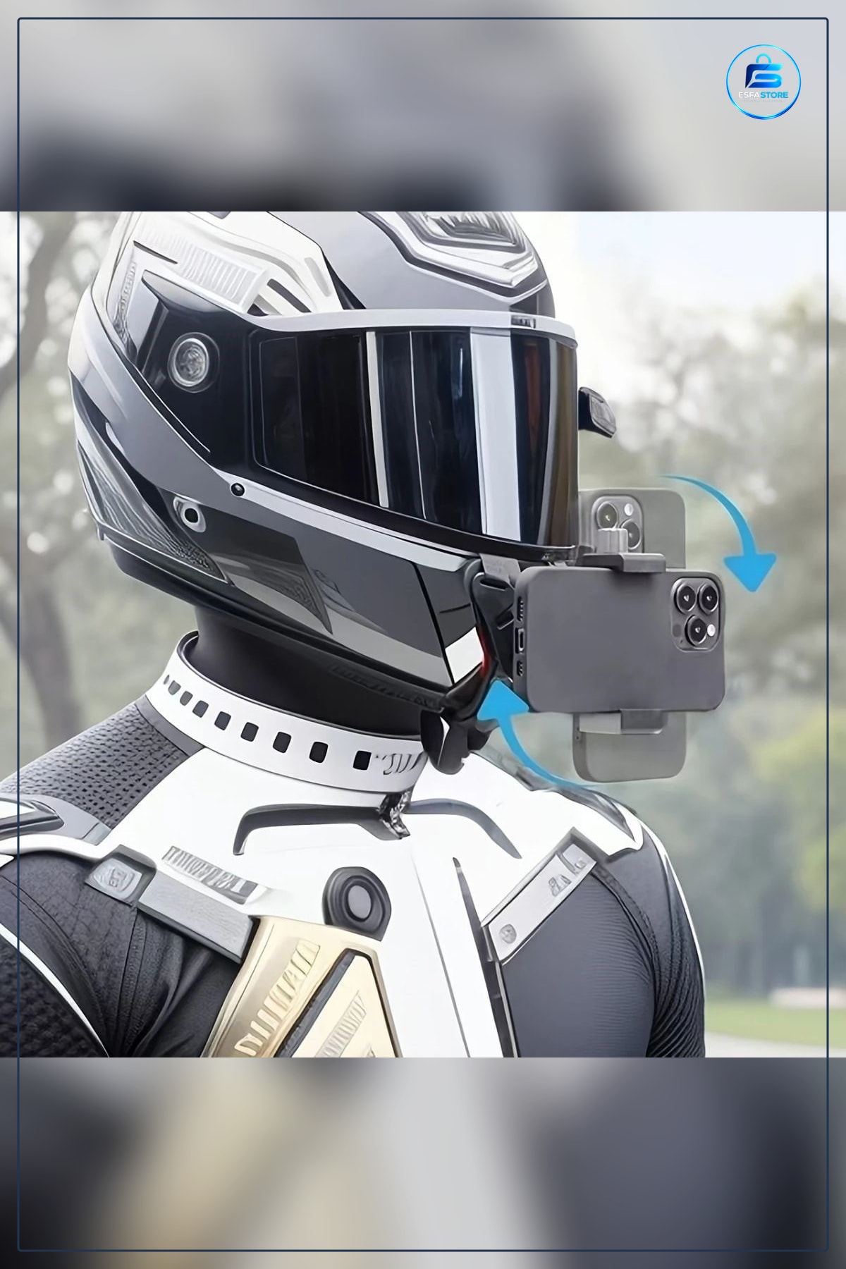 Motosiklet Kask Önü Telefon Tutucu Aksiyon Kamerası Takılabilen Aparat Evrensel Montaj Sistemi