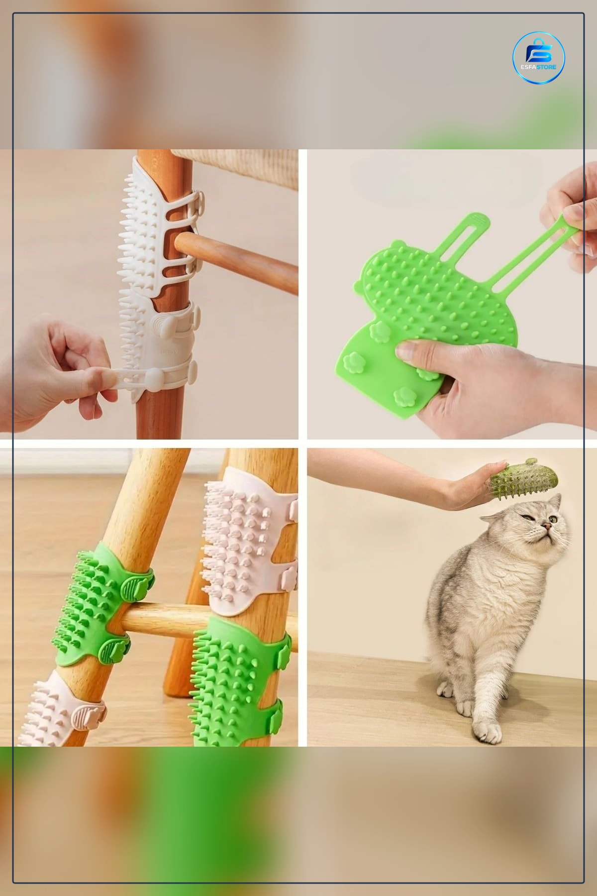 Sandalye Ayağına Takılabilen Silikon Kedi Kaşınma Taraağı Tüy Bakım Ayarlanabilir Pratik Kullanışlı