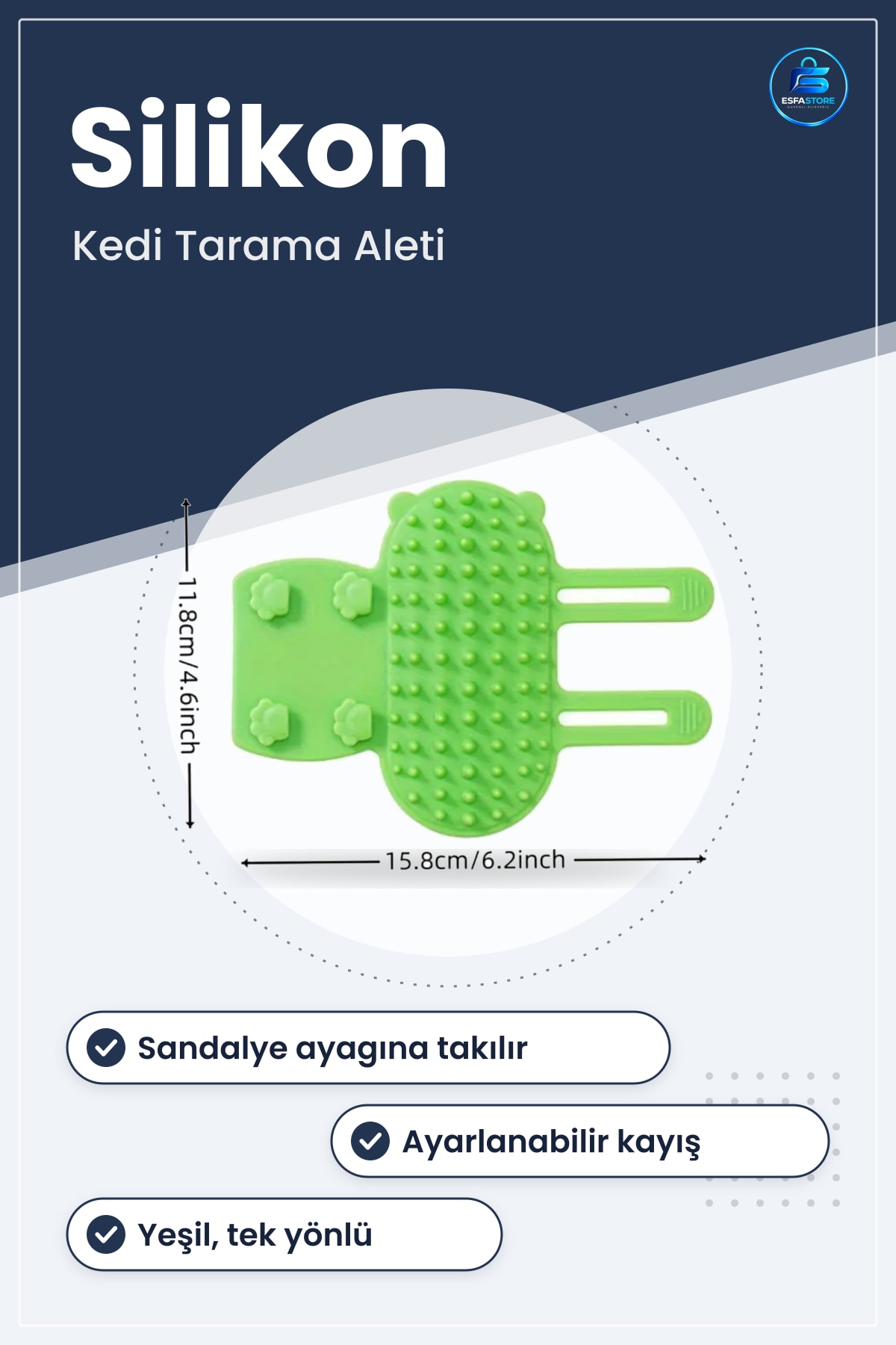 Sandalye Ayağına Takılabilen Silikon Kedi Kaşınma Taraağı Tüy Bakım Ayarlanabilir Pratik Kullanışlı