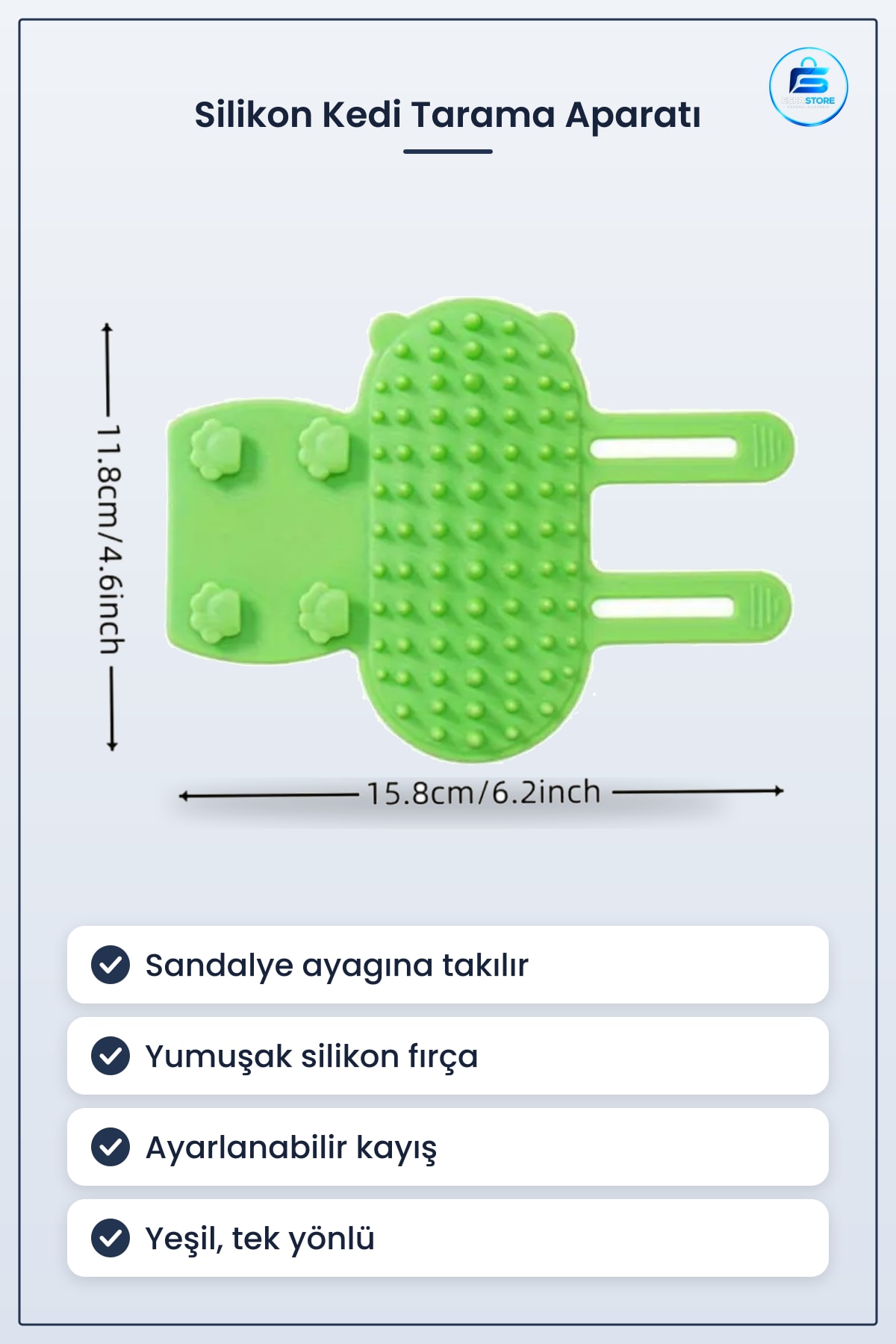 Sandalye Ayağına Takılabilen Silikon Kedi Kaşınma Taraağı Tüy Bakım Ayarlanabilir Pratik Kullanışlı