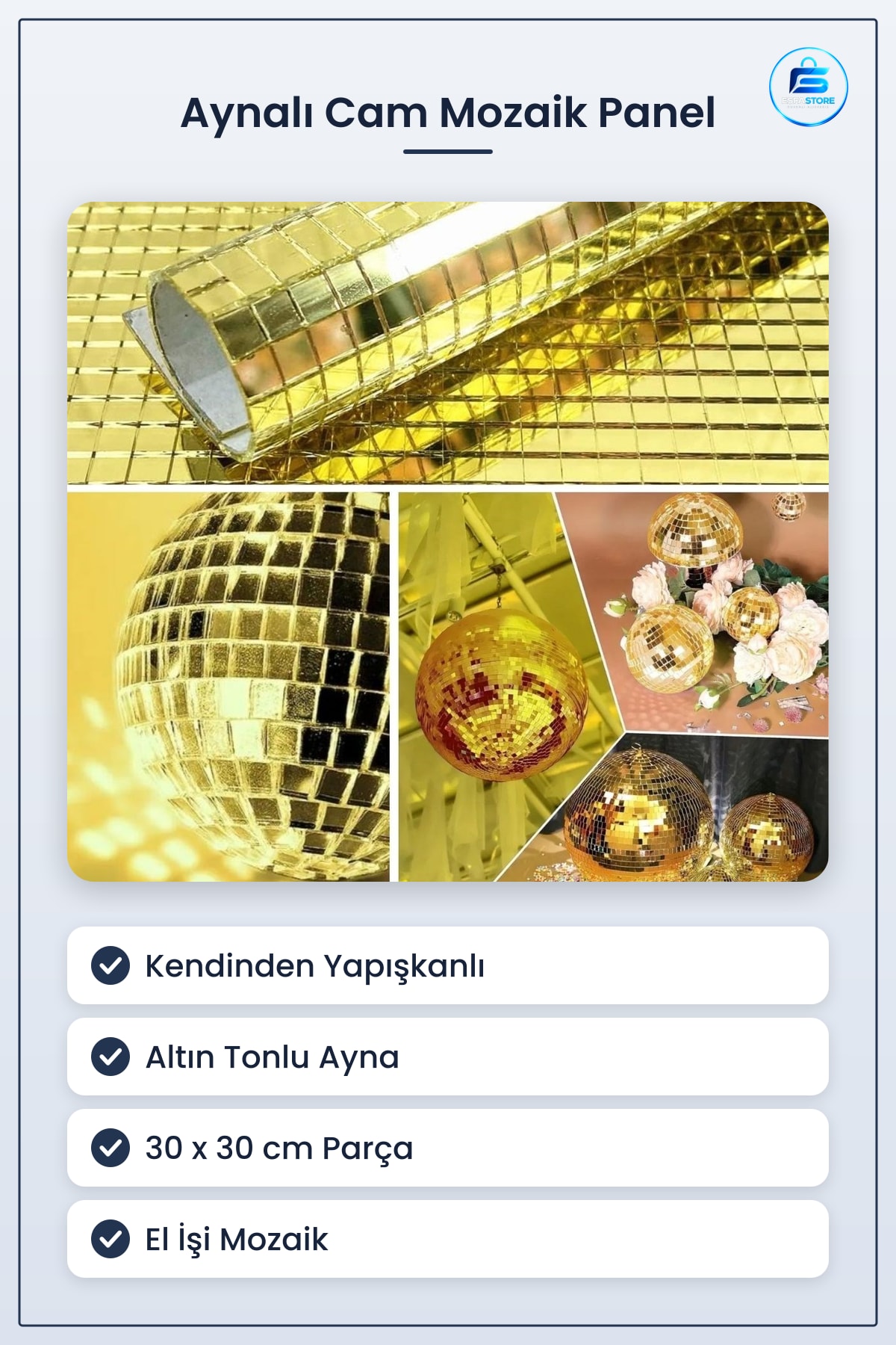 Cam Mozaik Fayans Çıkartması Kendinden Yapışkanlı Aynalı Kare Dekor Paneli El İşi Mutfak Banyo