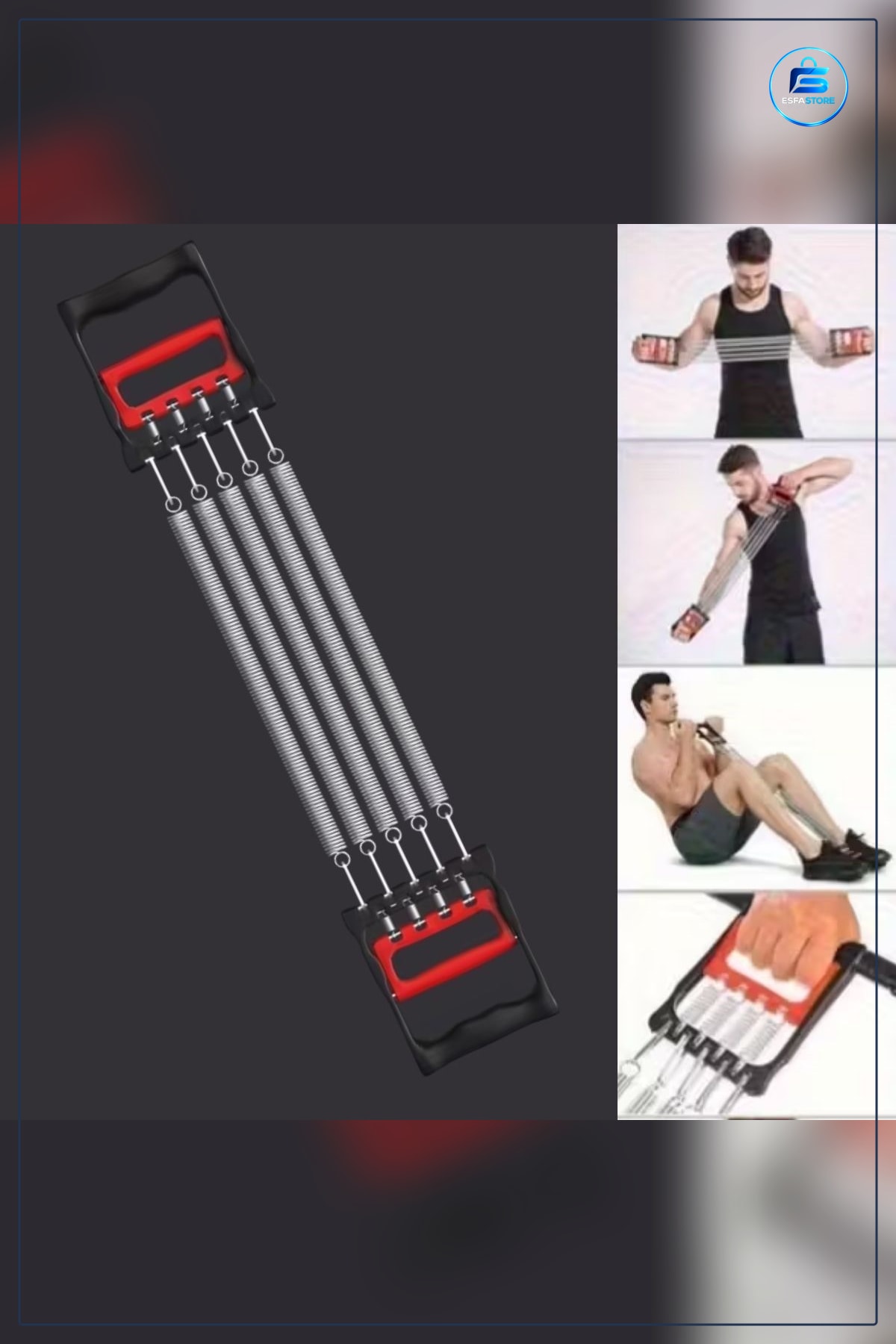 Göğüs Genişletme Kuvvet Egzersiz Aleti Yaylı Ayarlanabilir Fitness Antrenman Ekipmanı Taşınabilir