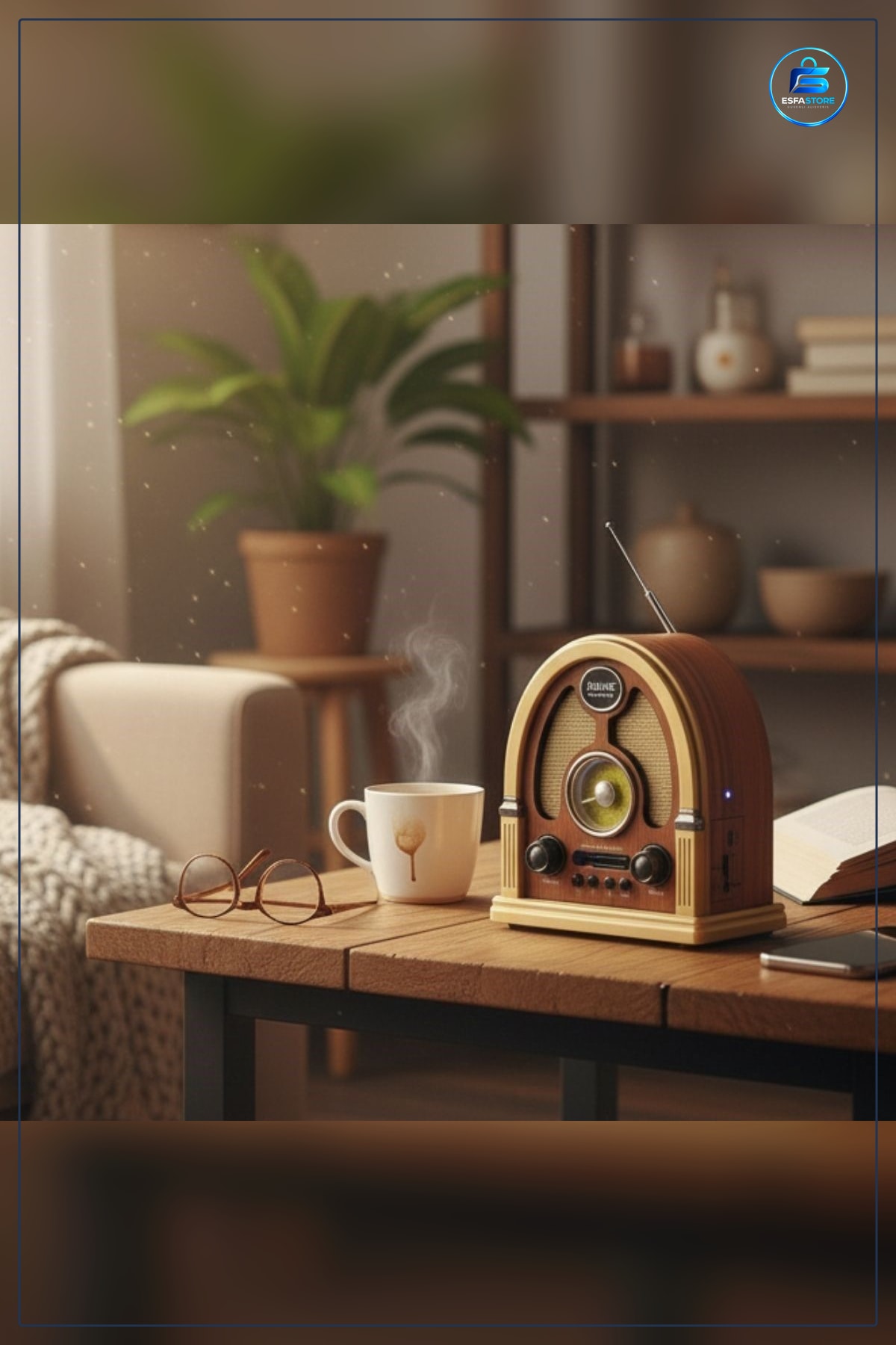 Kubbe Model Retro Ahşap Tasarım Bluetooth Hoparlörlü Şarjlı Taşınabilir FM AM Radyo Hediyelik