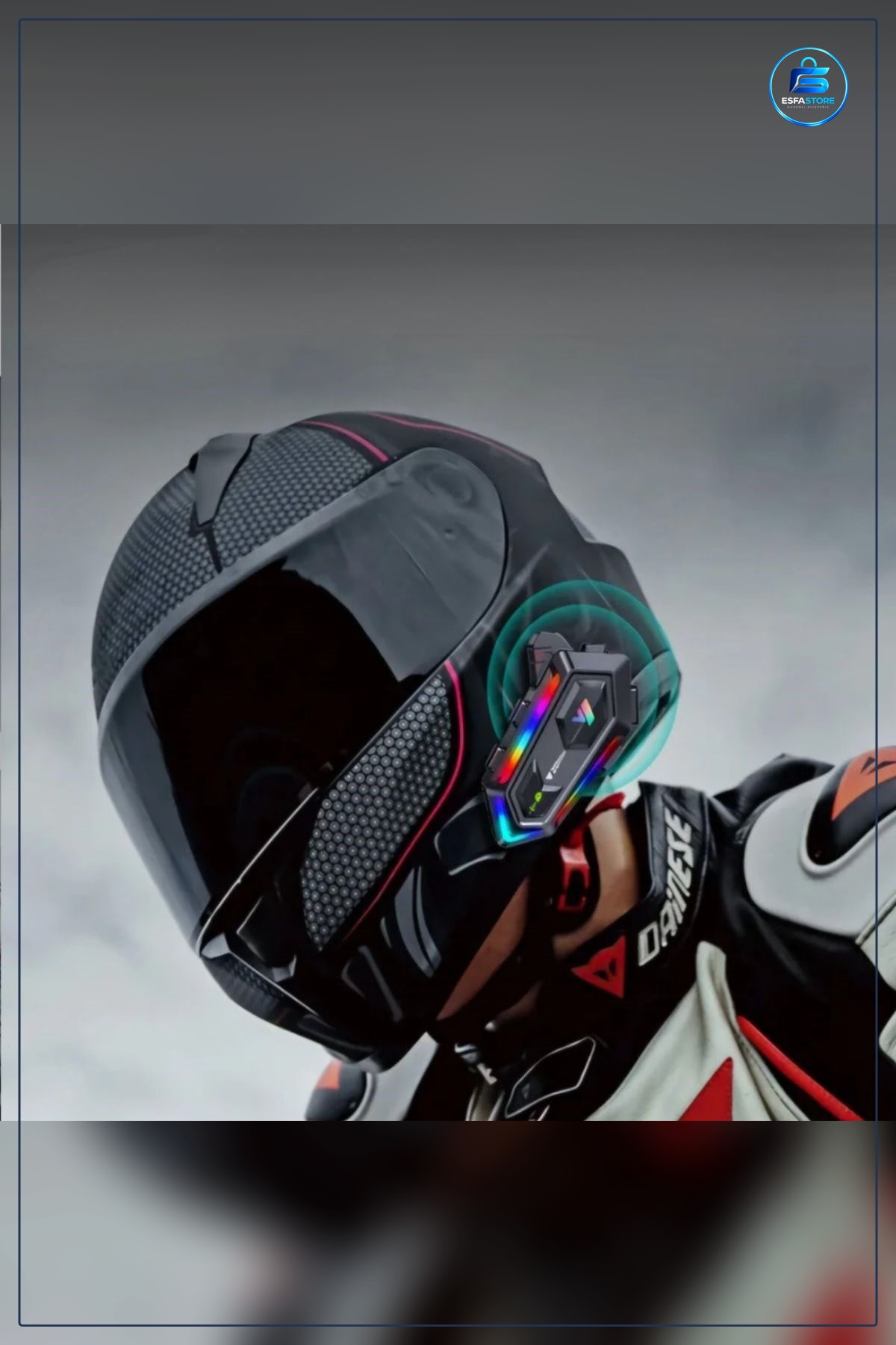 Motosiklet Kask Kulaklığı Kablosuz Bluetooth Gürültü Engelleme Özellikli Suya Dayanıklı Pratik