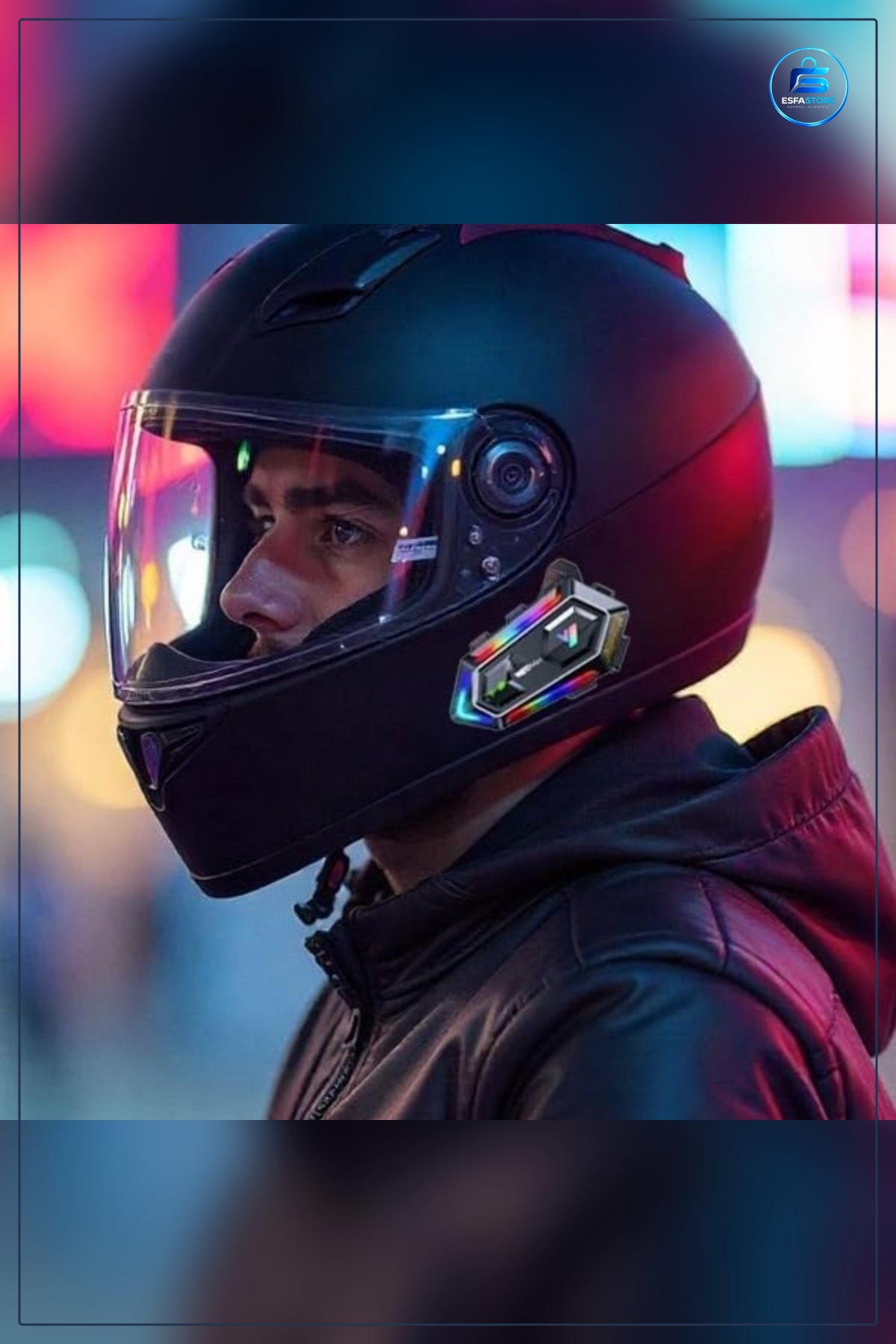 Motosiklet Kask Kulaklığı Kablosuz Bluetooth Gürültü Engelleme Özellikli Suya Dayanıklı Pratik