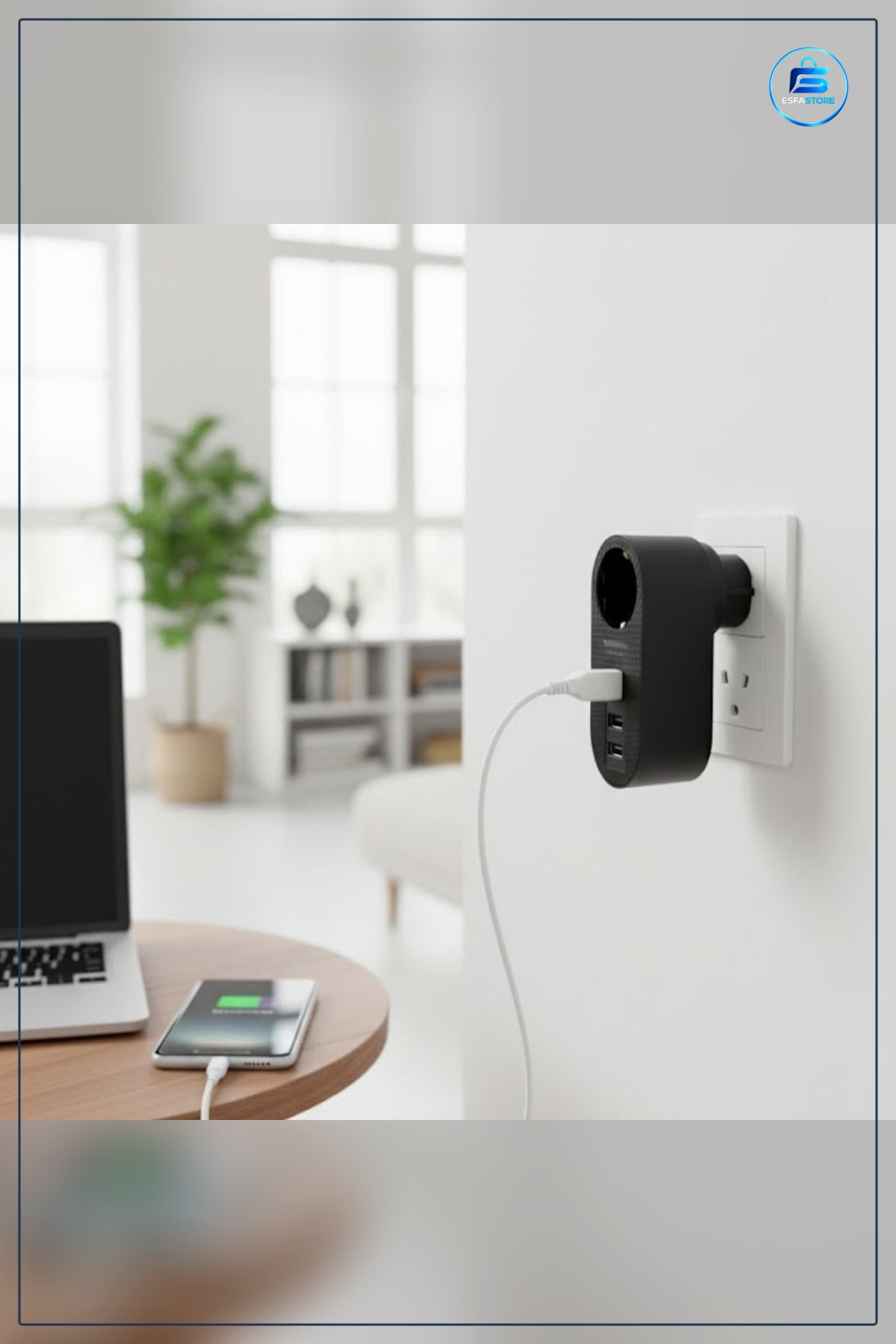 Tekli Priz Adaptörü USB ve Tip C Girişli Çocuk Korumalı Termal Akım Koruyuculu Hızlı Şarj Pratik