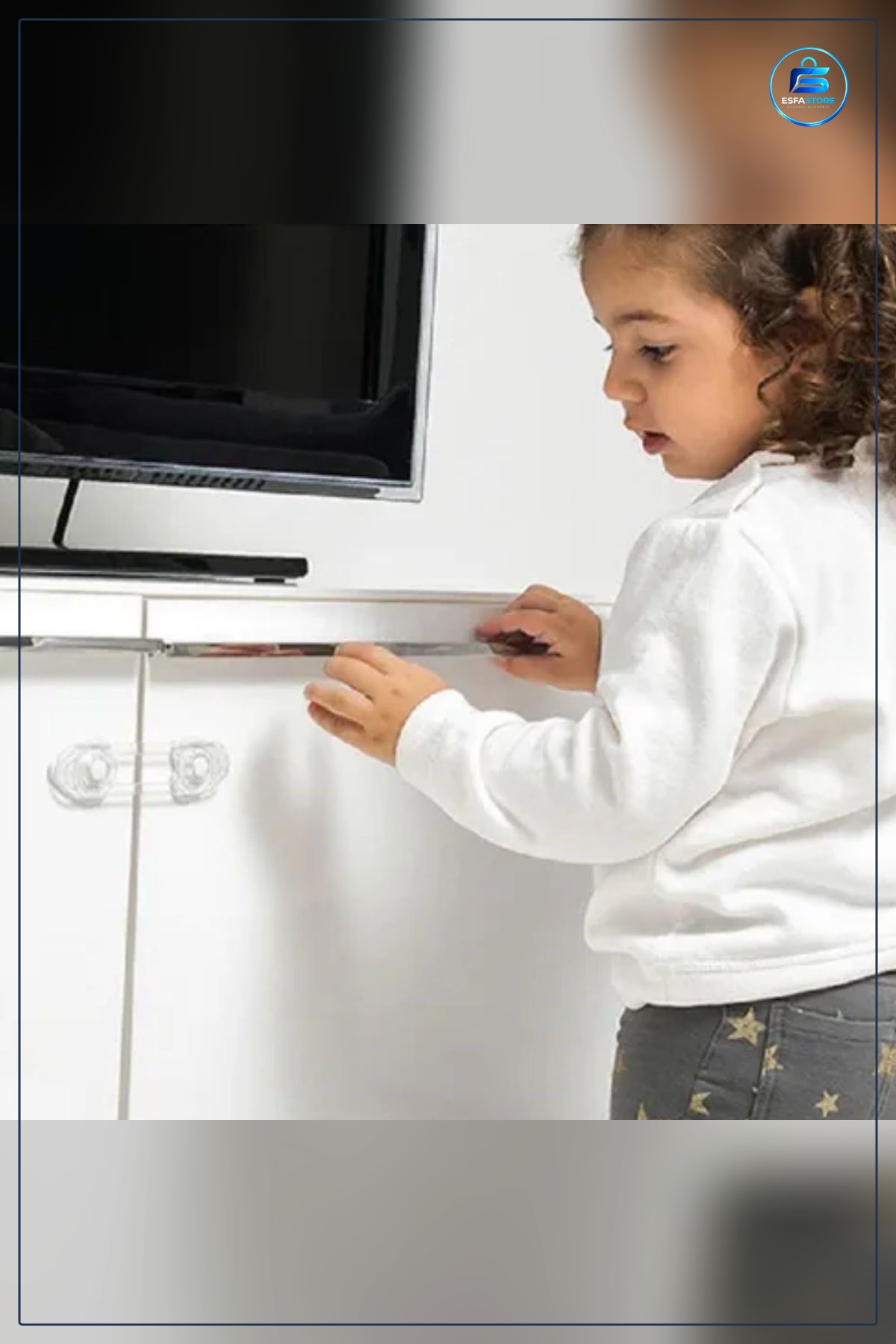 Çocuk Güvenlik Gereci Mini Çok Amaçlı Çekmece Dolap Buzdolabı Kapak Kilidi Yapışkanlı