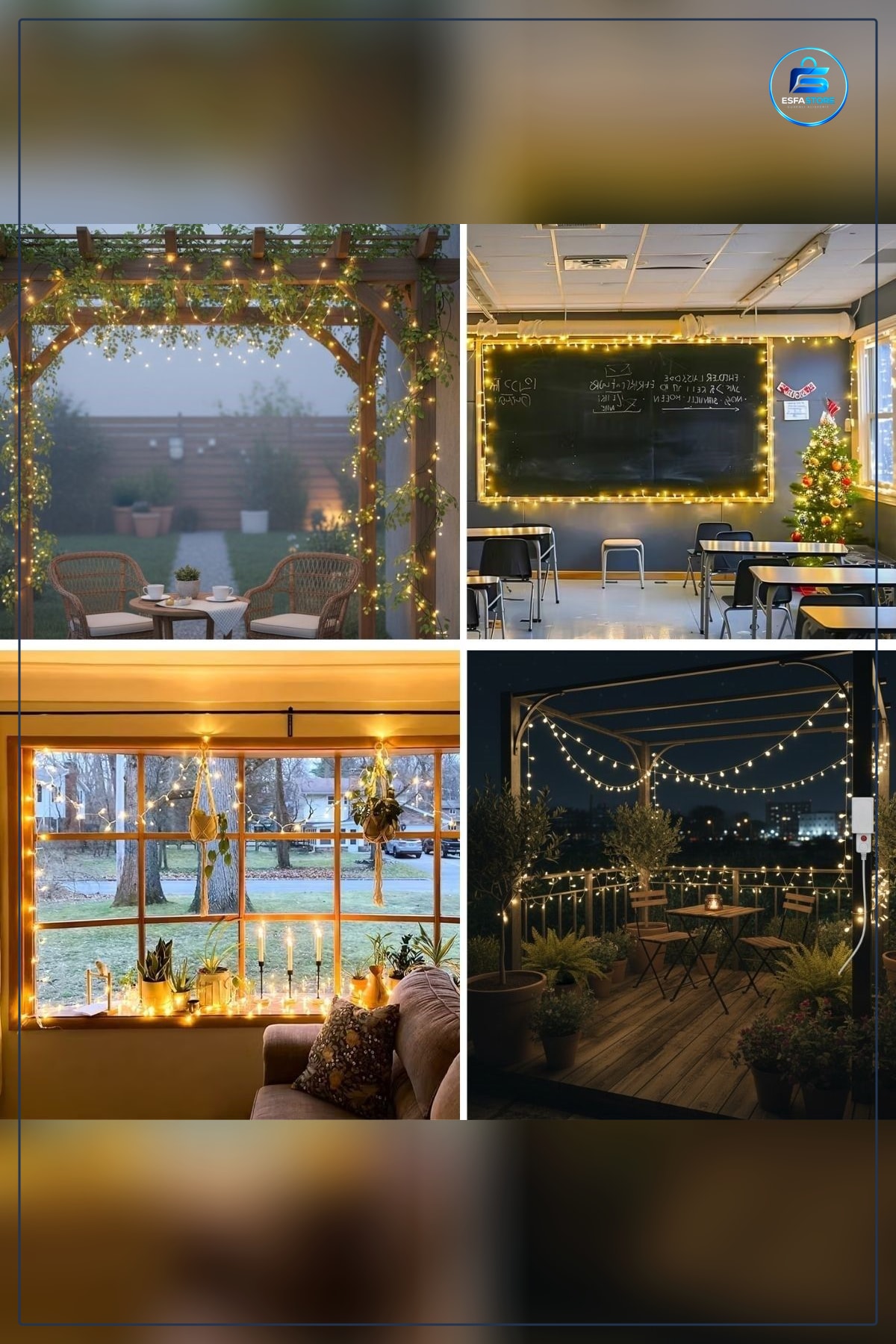 Boncuk Model Dekoratif Led Işık Dizisi Çok Modlu Eklenebilir Balkon Teras Yılbaşı Süslemesi
