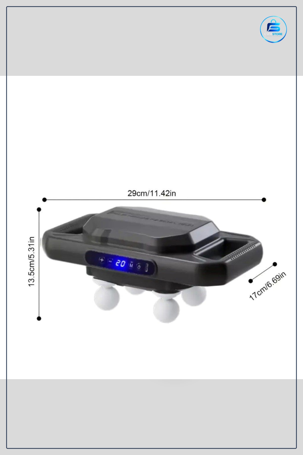 Derin Doku Masaj Tabancası Kas Ağrısı Giderici Çoklu Başlıklı Şarjlı LCD Ekranlı Taşınabilir