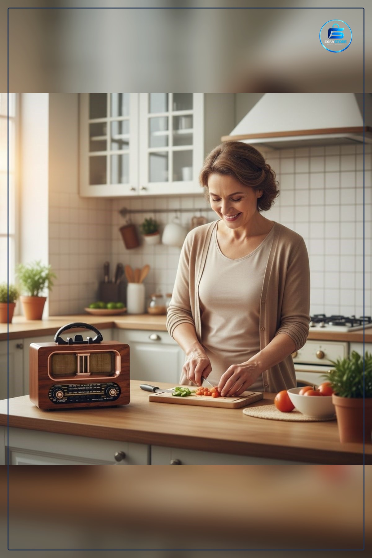 Retro Ahşap Görünümlü Bluetooth Hoparlörlü FM AM Radyo Şarjlı Taşınabilir Pratik Hediyelik