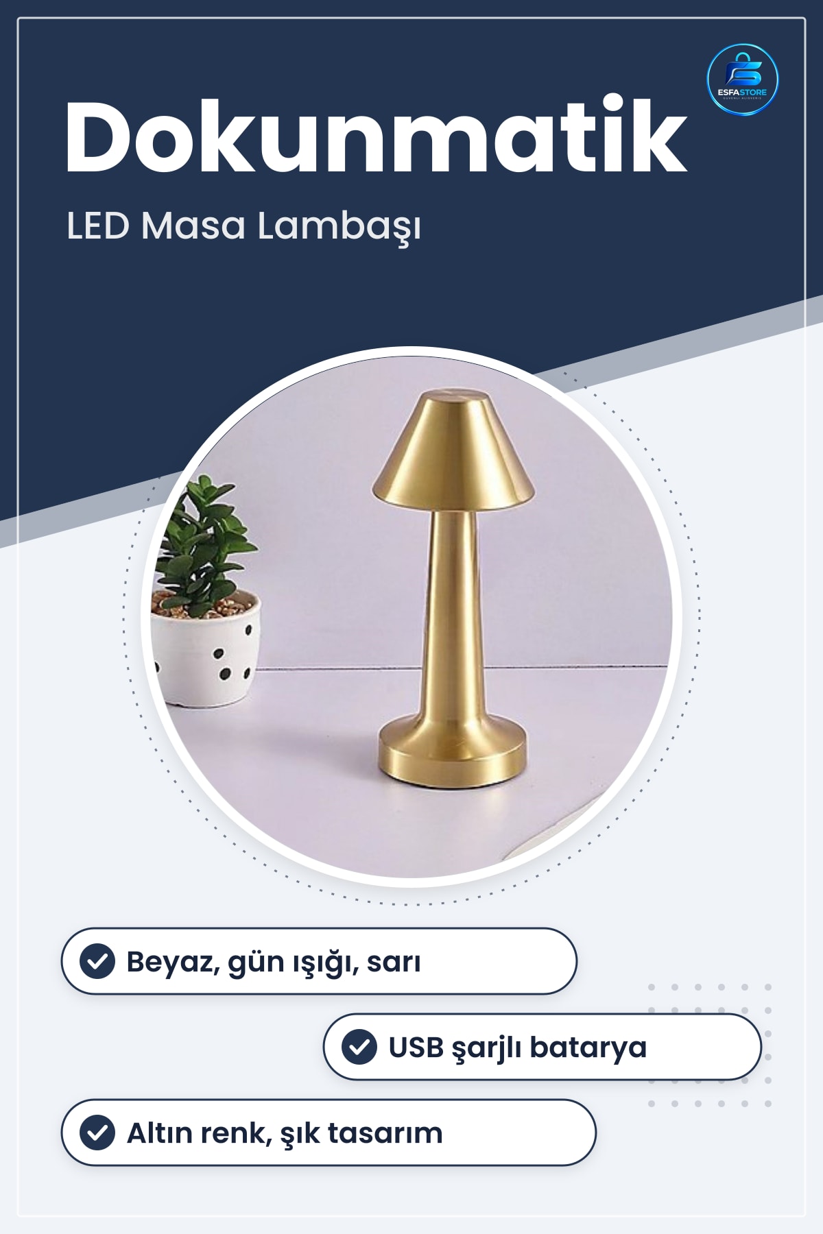 Dokunmatik Çatı Model Şarjlı Led Masa Lambaşı Çoklu Işık Modlu Dekoratif Hediyelik Aydınlatma