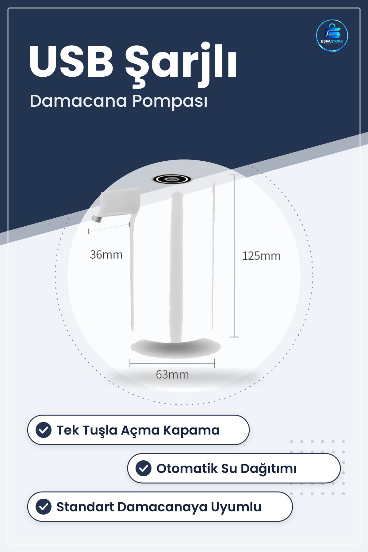 Şarj Edilebilir Elektrikli Damacana Su Pompası USB Taşınabilir Otomatik Dağıtıcı Ev Ofis Pratik
