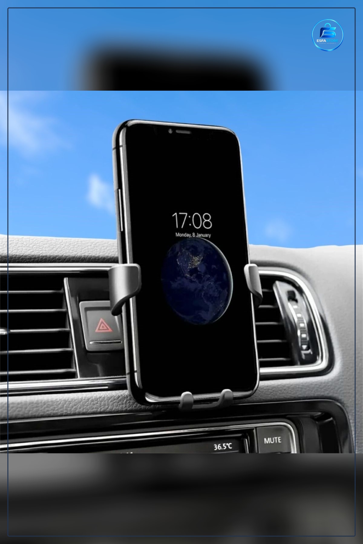 Oto Telefon Tutucu Araç İçi Klima Izgarasına Takılabilen Plastik Esnek Ayarlanabilir Kullanışlı