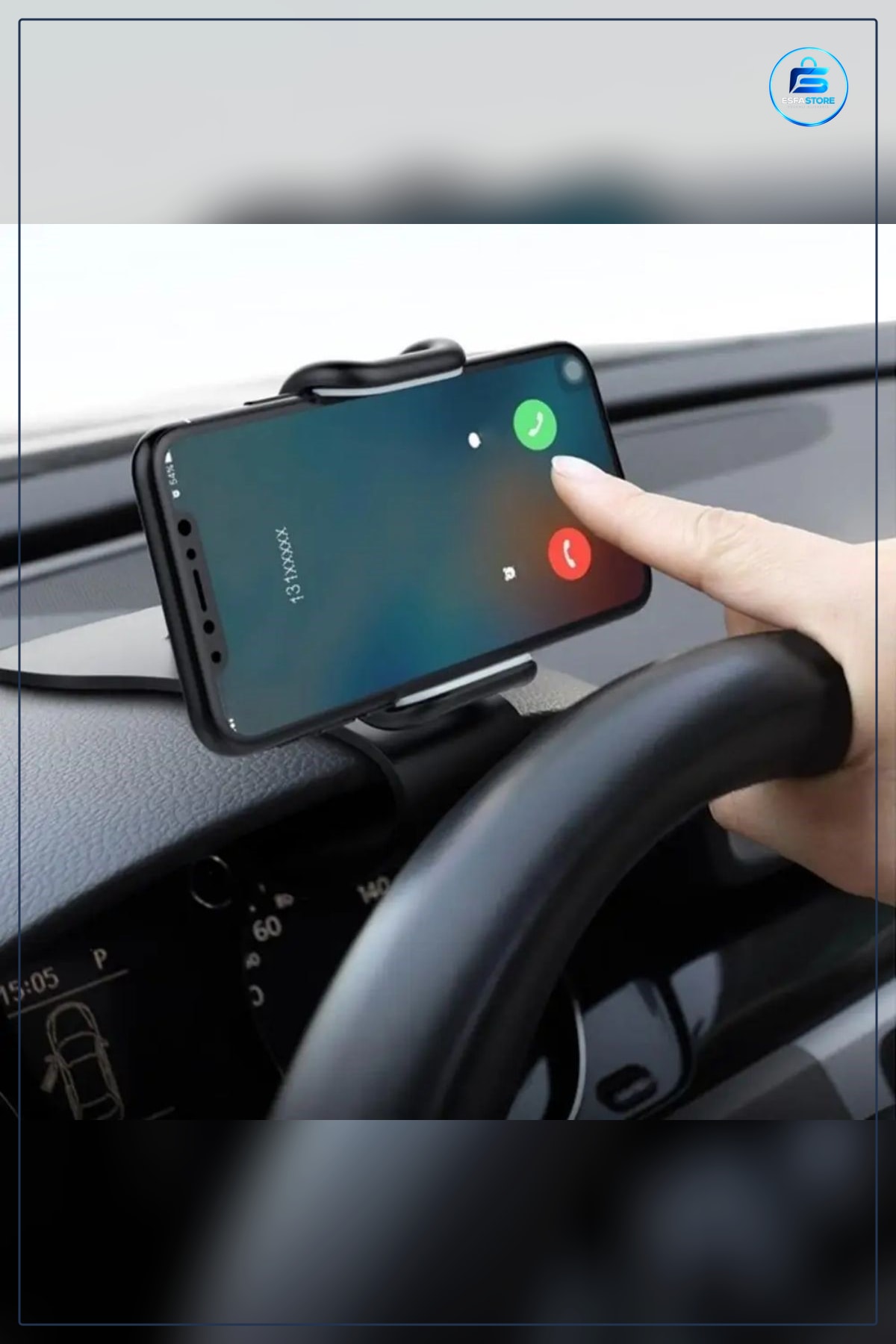 Araç İçi Telefon Tutucu Kıskaç Konsola Takÿlabilir Döner Başlıklı Kaymaç Pedli Evrensel Uyumlu
