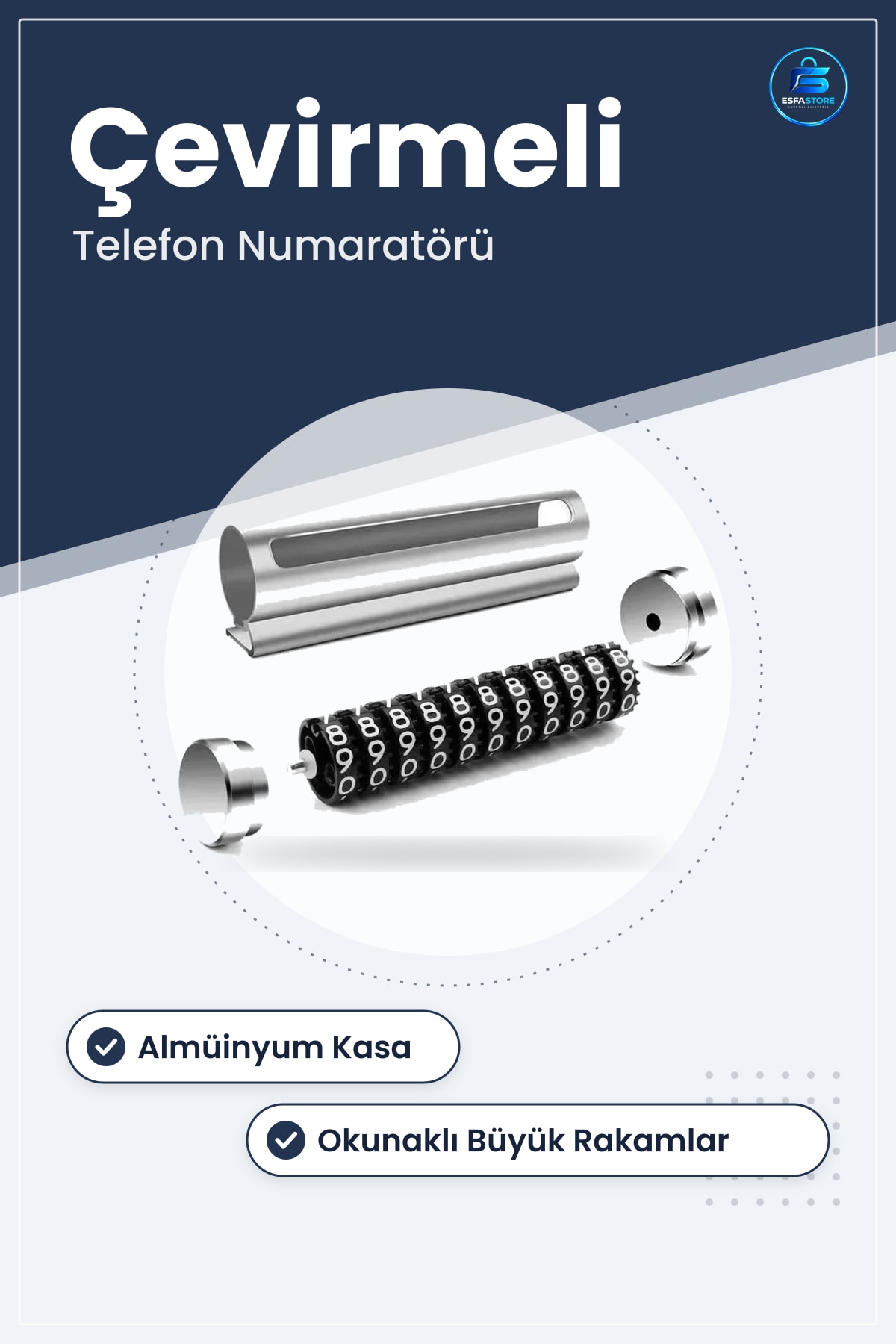 Araç İçi Telefon Numaratörü Alüminyum Park Kartı Çevirmeli Oto Numaratör Pratik Kullanışlı