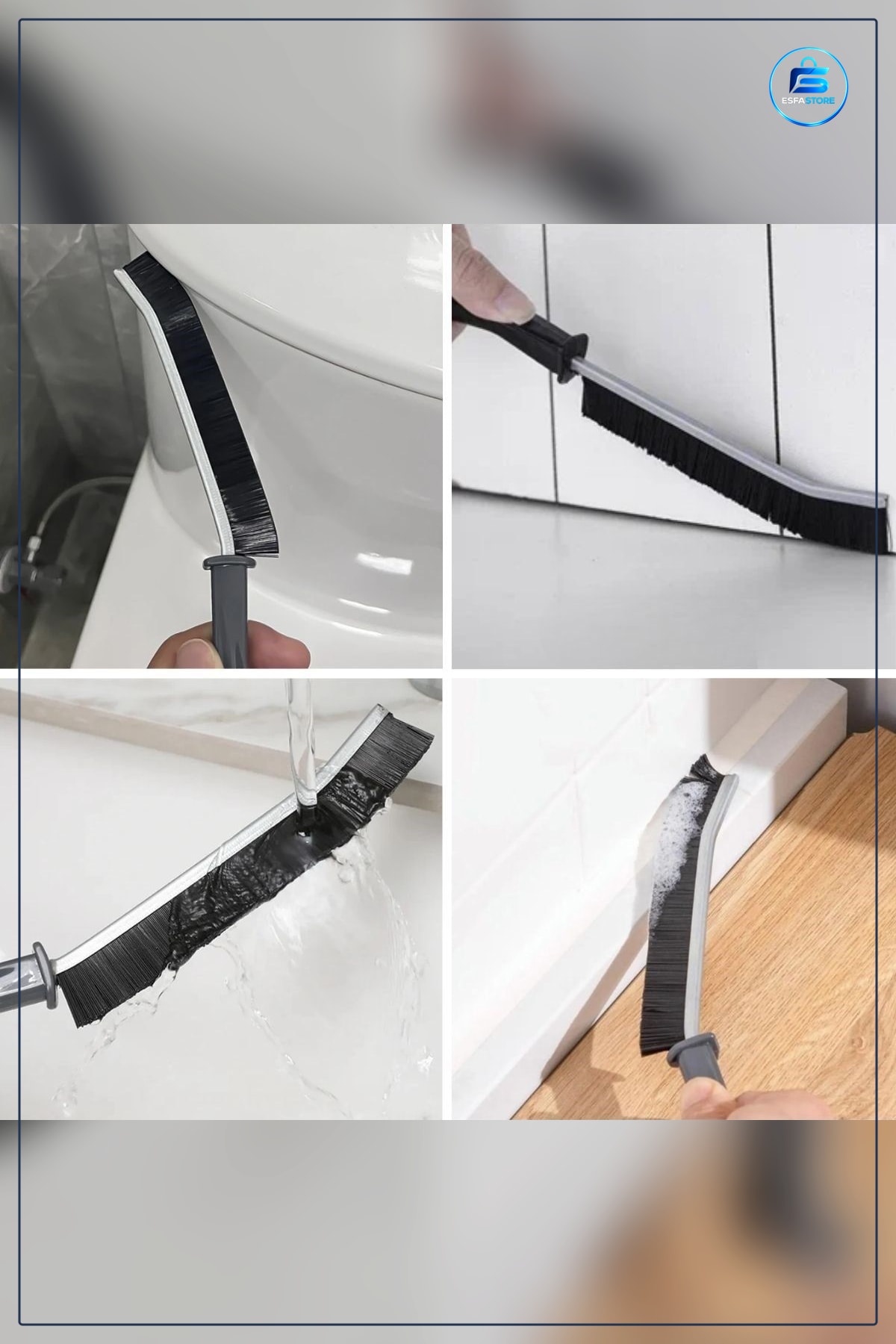 Derz Arası Temizlik Fırçası Banyo Mutfak Lavabo Temizleme İnce Kıllı Ergonomik Sapıyla Dayanıklı