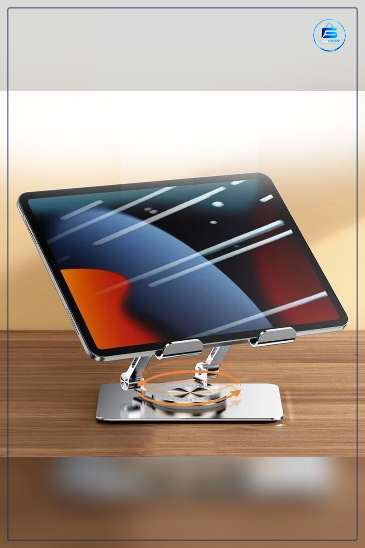 Dayanıklı Metal Tablet Standı Masaüstü Döner Başlıklı Ayarlanabilir Yükseltilmiş Ergonomik Tutucu