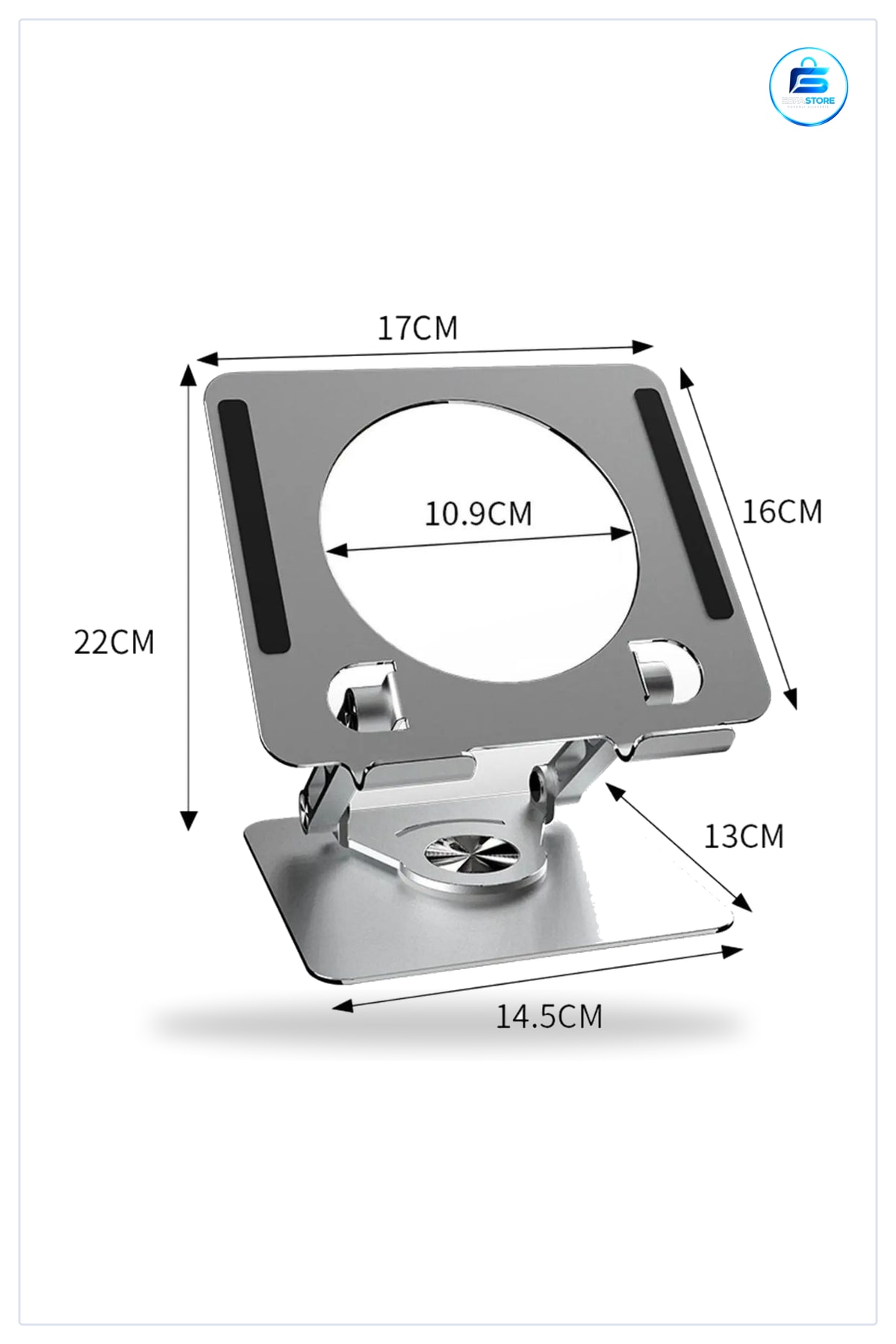 Dayanıklı Metal Tablet Standı Masaüstü Döner Başlıklı Ayarlanabilir Yükseltilmiş Ergonomik Tutucu