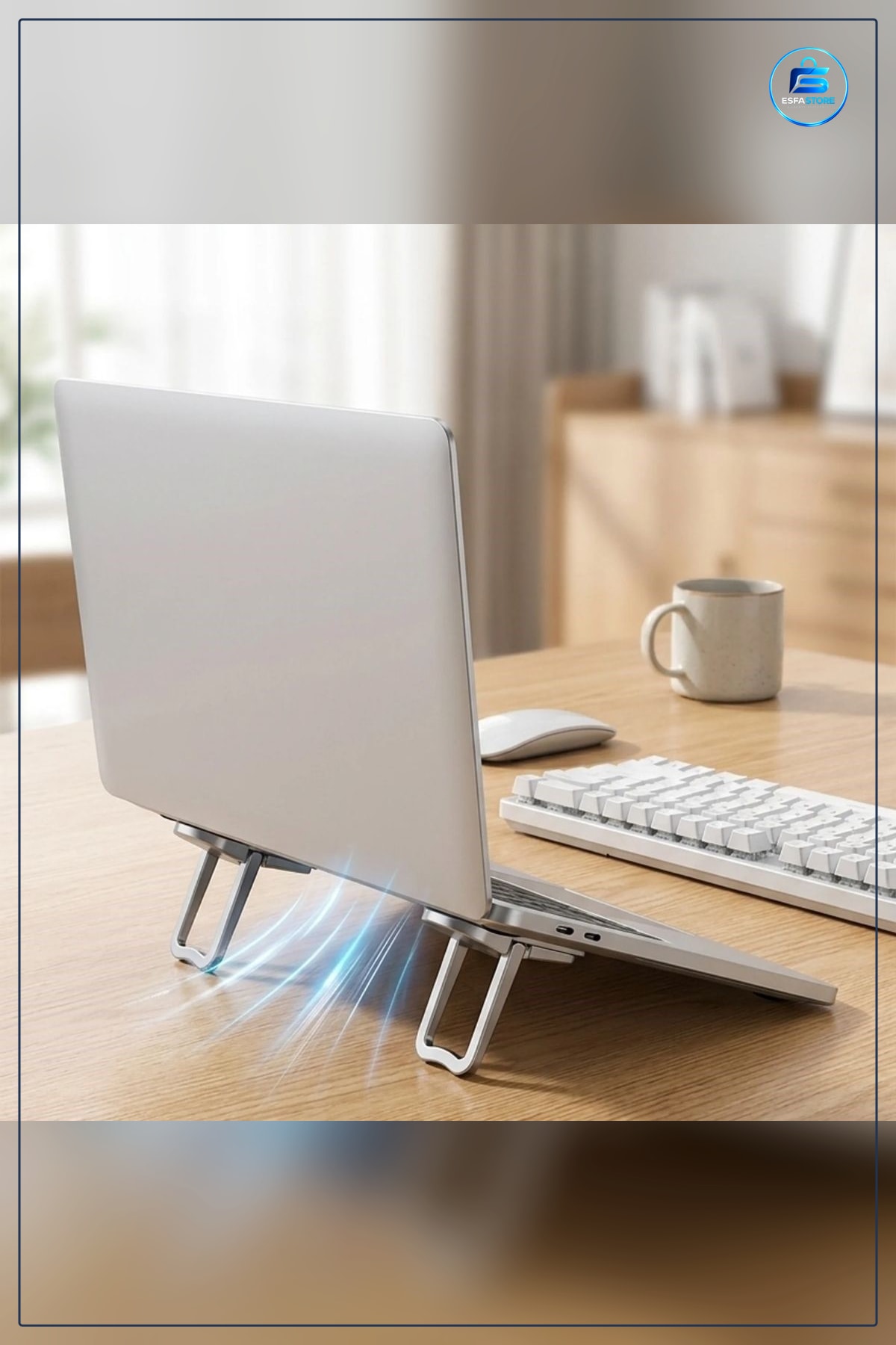 Katlanabilir Laptop Standı Yapışkanlı Mini Notebook Yükseltici Kaymaz Taşınabilir Ergonomik Ayak