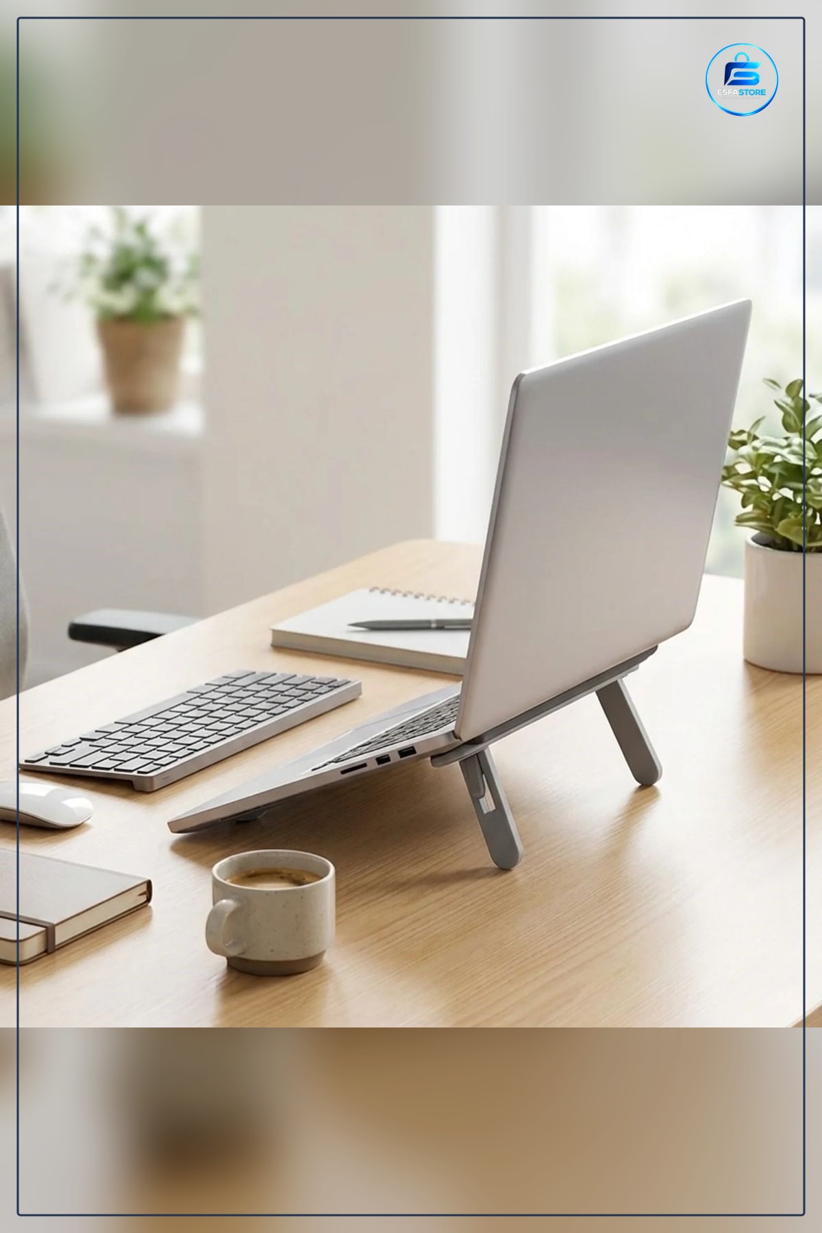 Katlanabilir Laptop Standı İki Kademeli Ergonomik Tablet Yükseltici Taşınabilir Dayanıklı Pratik