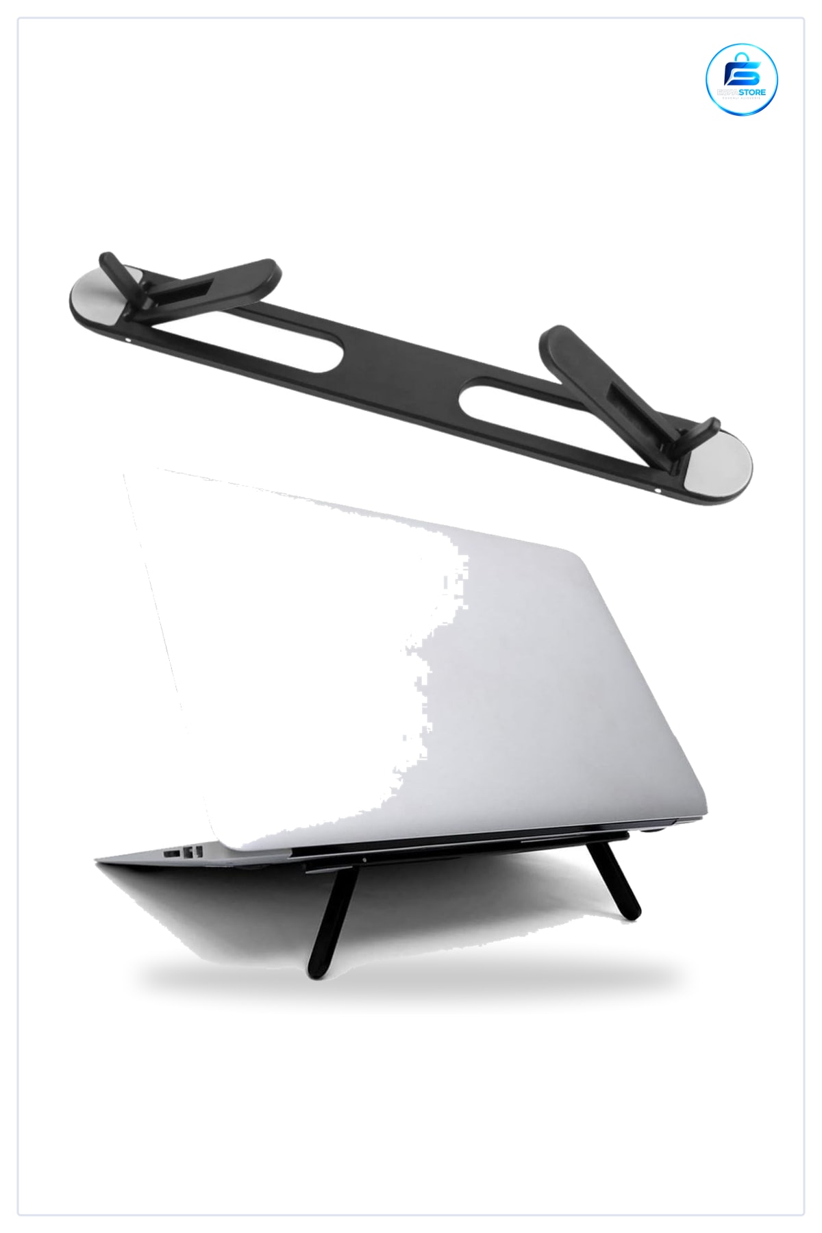 Katlanabilir Laptop Standı İki Kademeli Ergonomik Tablet Yükseltici Taşınabilir Dayanıklı Pratik