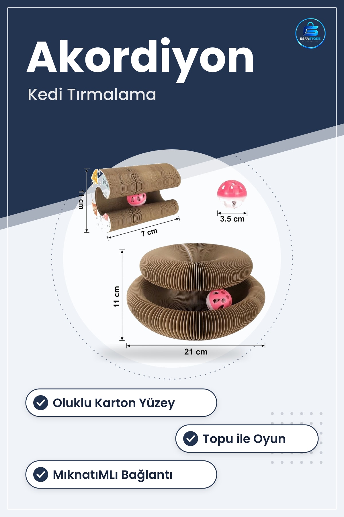 Akordiyon Karton Kedi Tırmalama Oyuncağı Mıknatıslı Katlanabilir Etkileşimli Pençe Tahtası