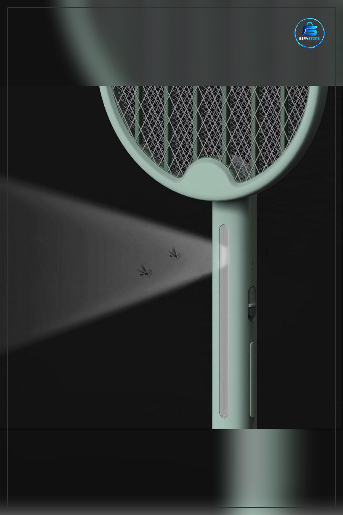 Tenis Raketi Tipi Elektrikli Sinek Kovucu Şarjlı Gece Lambalı Masa Üstü Kullanımlı Hediyelik