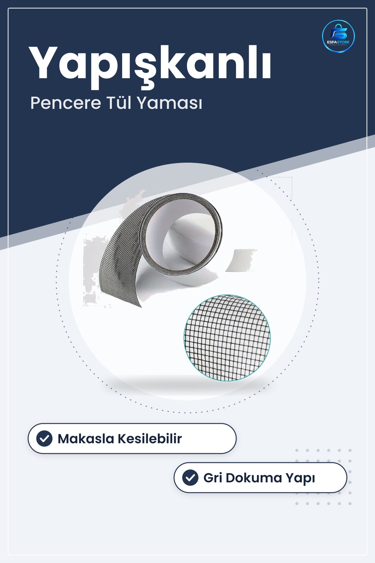 Pencere Sineklik Tamir Bandı 2 mt x 5 cm Yapışkanlı Böcek Önleyici Yama Şeridi Hızlı Onarım
