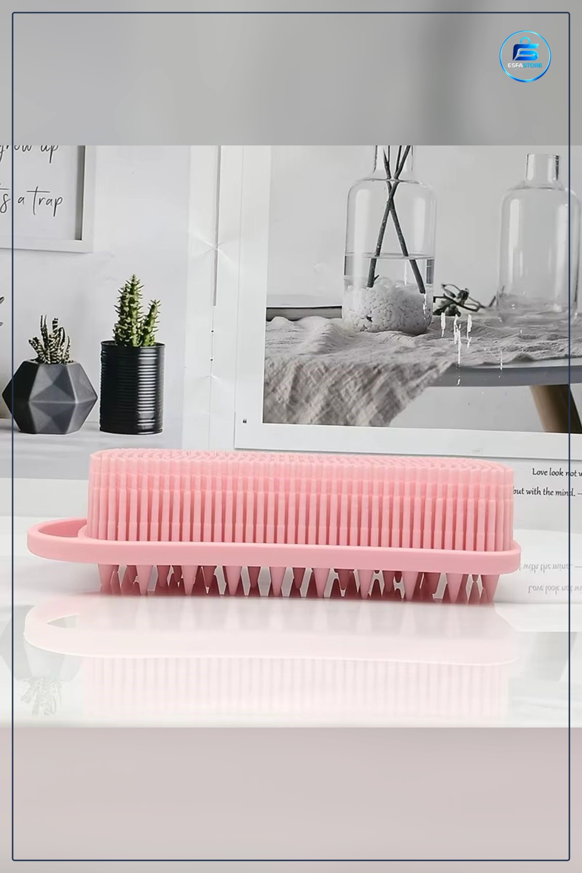 Silikon Banyo Vücut Fırçası Kendiliğinden Askılı Peeling ve Masaj Etkili Ergonomik Sap Kullanım
