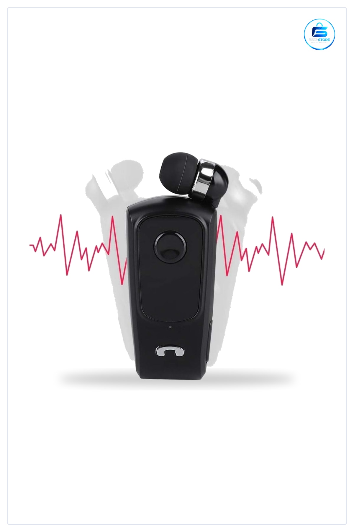 Bluetooth Kulaklık Makaralı Telefon Bağlantılı Klipsli Eller Serbest Mikrofonlu Araç İçi Kullanım