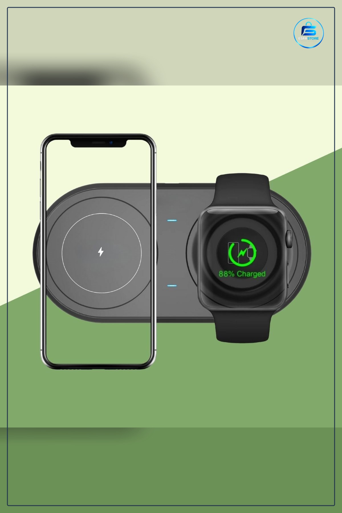 Kablosuz Hızlı Şarj Aparatı Akıllı Saat ve Telefon Kulaklık İstasyonu Pratik Kompakt Tasarım