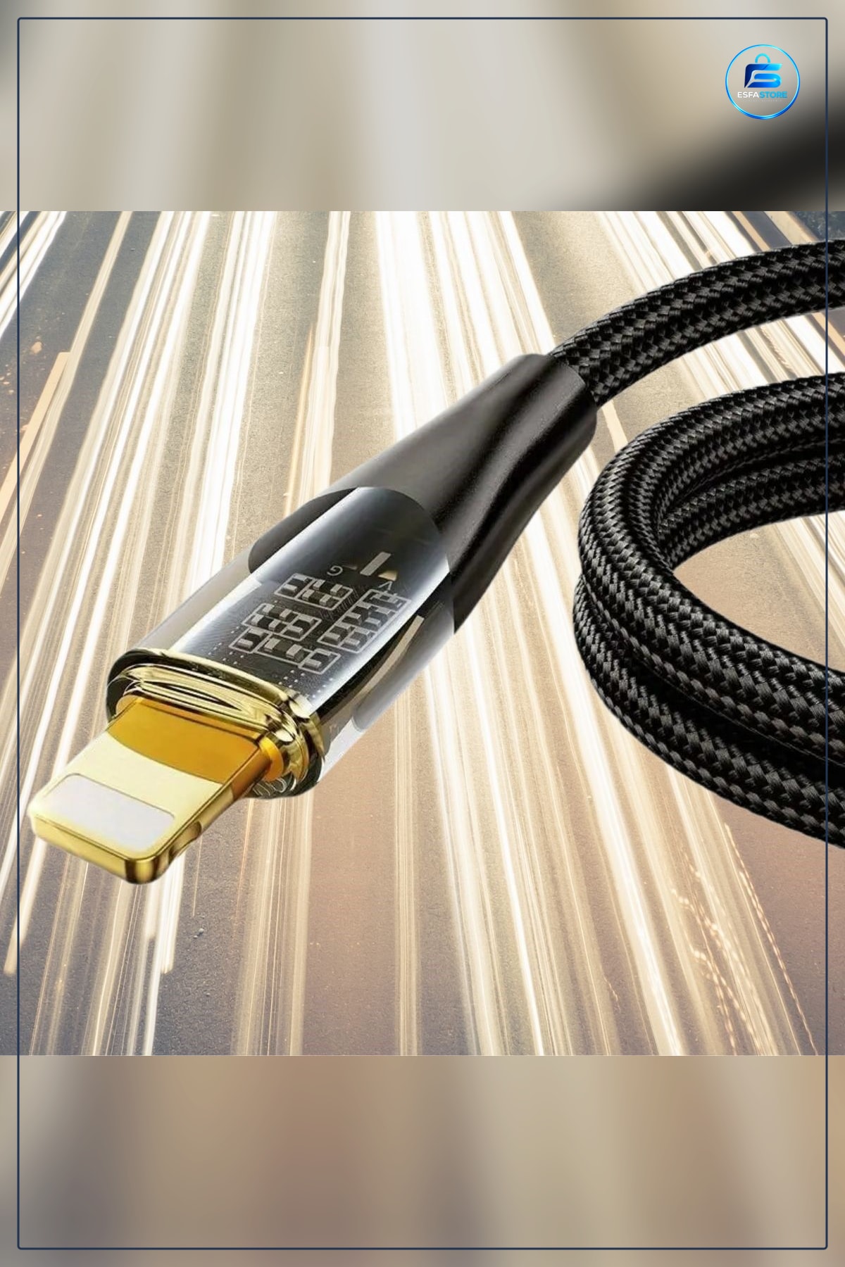 Lightning Hızlı Şarj Kablosu Led Işıklı Sağlam İp Örgü USB Dayanıklı iPhone Uyumlu Pratik