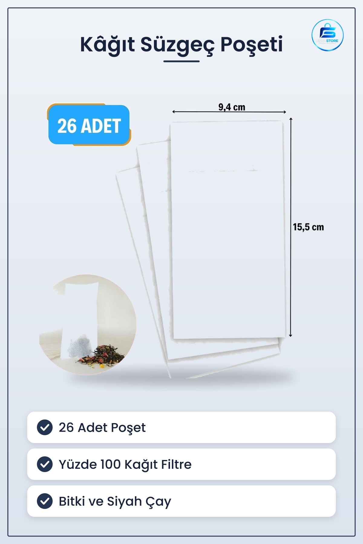 Tek Kullanımlık Kağıt Süzgeç Poşeti Bitki Çayı Çay Filtre Kahve Demleme Pratik Kullanışlı