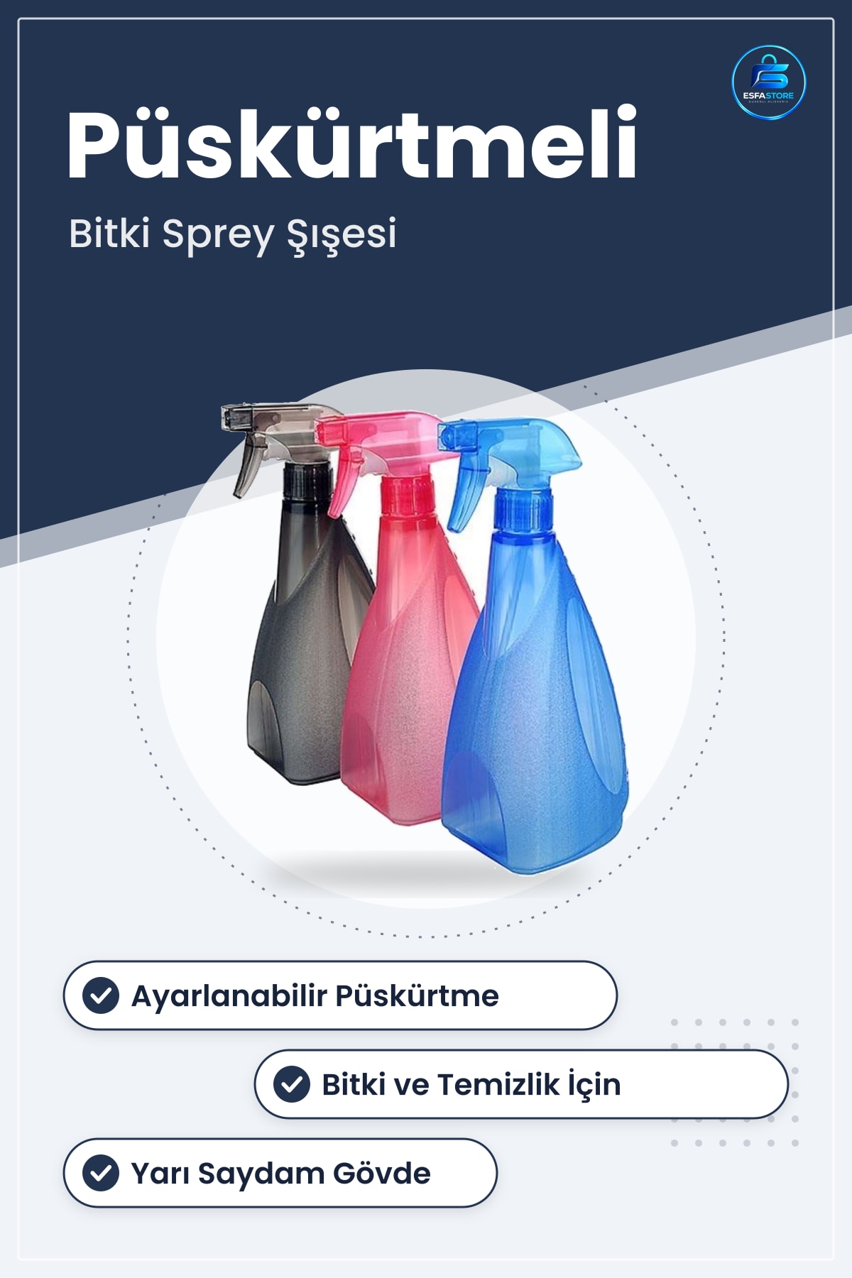Çok Amaçlı Fısfıs Çiçek Sulama Plastik Su Sprey Şişesi Bitki Temizlik Dayanıklı Pratik Kullanışlı