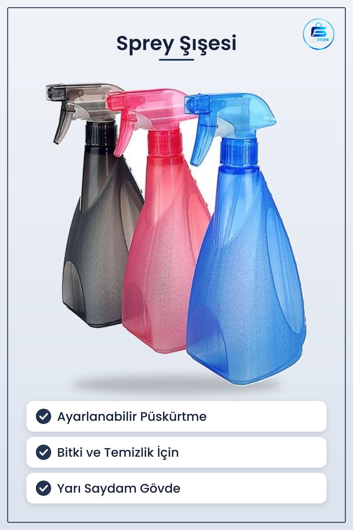 Çok Amaçlı Fısfıs Çiçek Sulama Plastik Su Sprey Şişesi Bitki Temizlik Dayanıklı Pratik Kullanışlı
