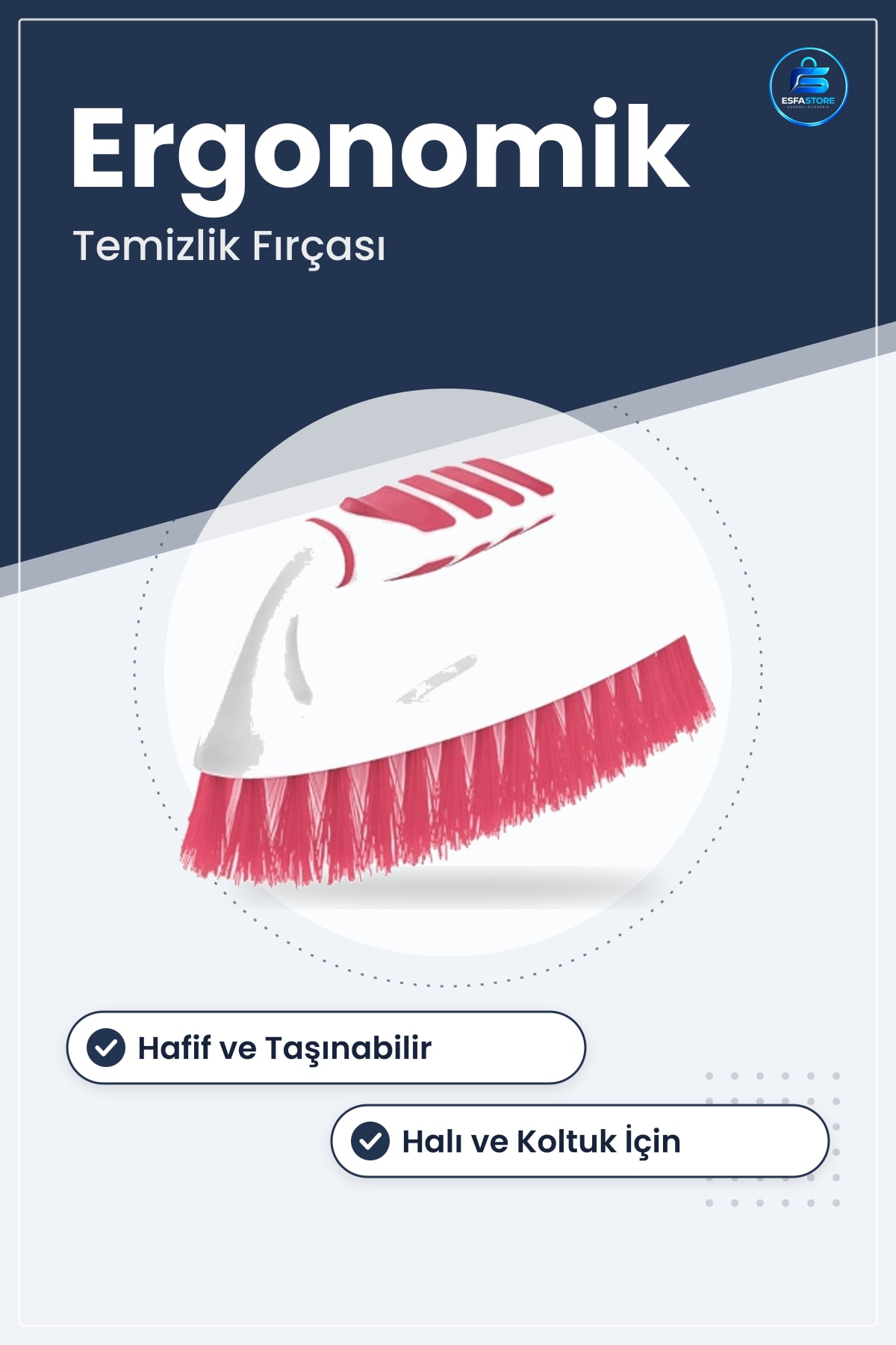 Halı ve Koltuk Temizleme Fırçası Çok Amaçlı El Mopu Pratik Hafif Taşınabilir Dayanıklı Ev Temizlik