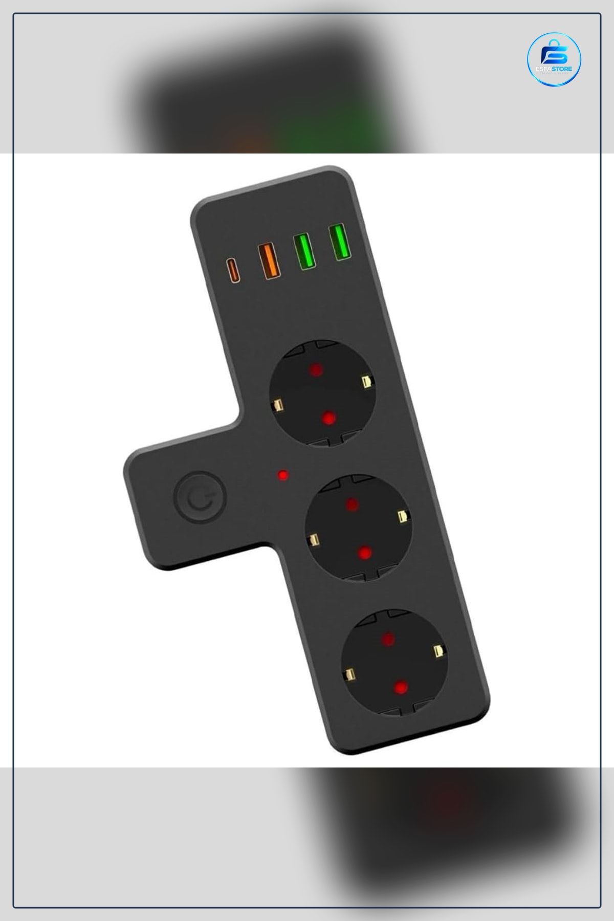 Termal Akım Korumalı Priz Soket USB ve Type C Girişli Hızlı Şarj Destekli Çoklu Bağlantı Ünitesi
