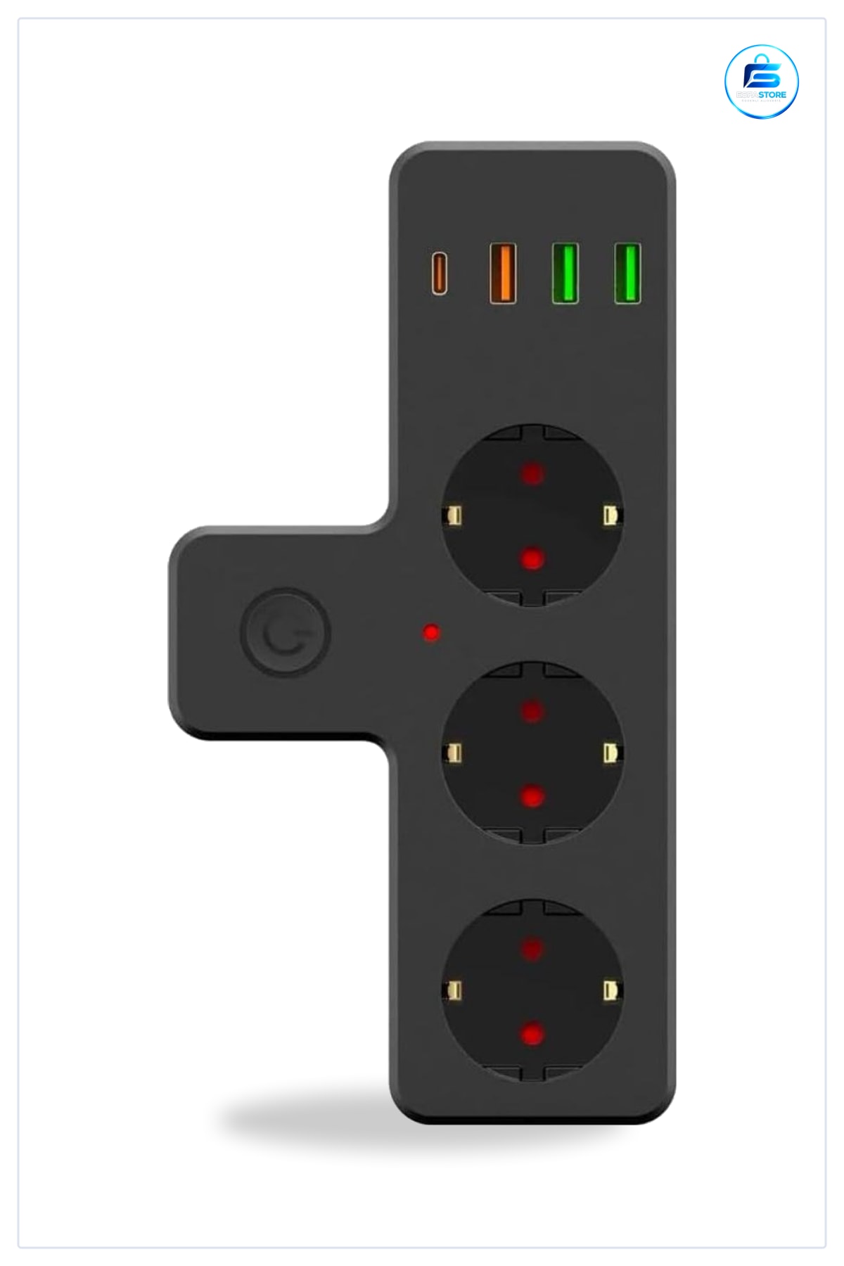 Termal Akım Korumalı Priz Soket USB ve Type C Girişli Hızlı Şarj Destekli Çoklu Bağlantı Ünitesi