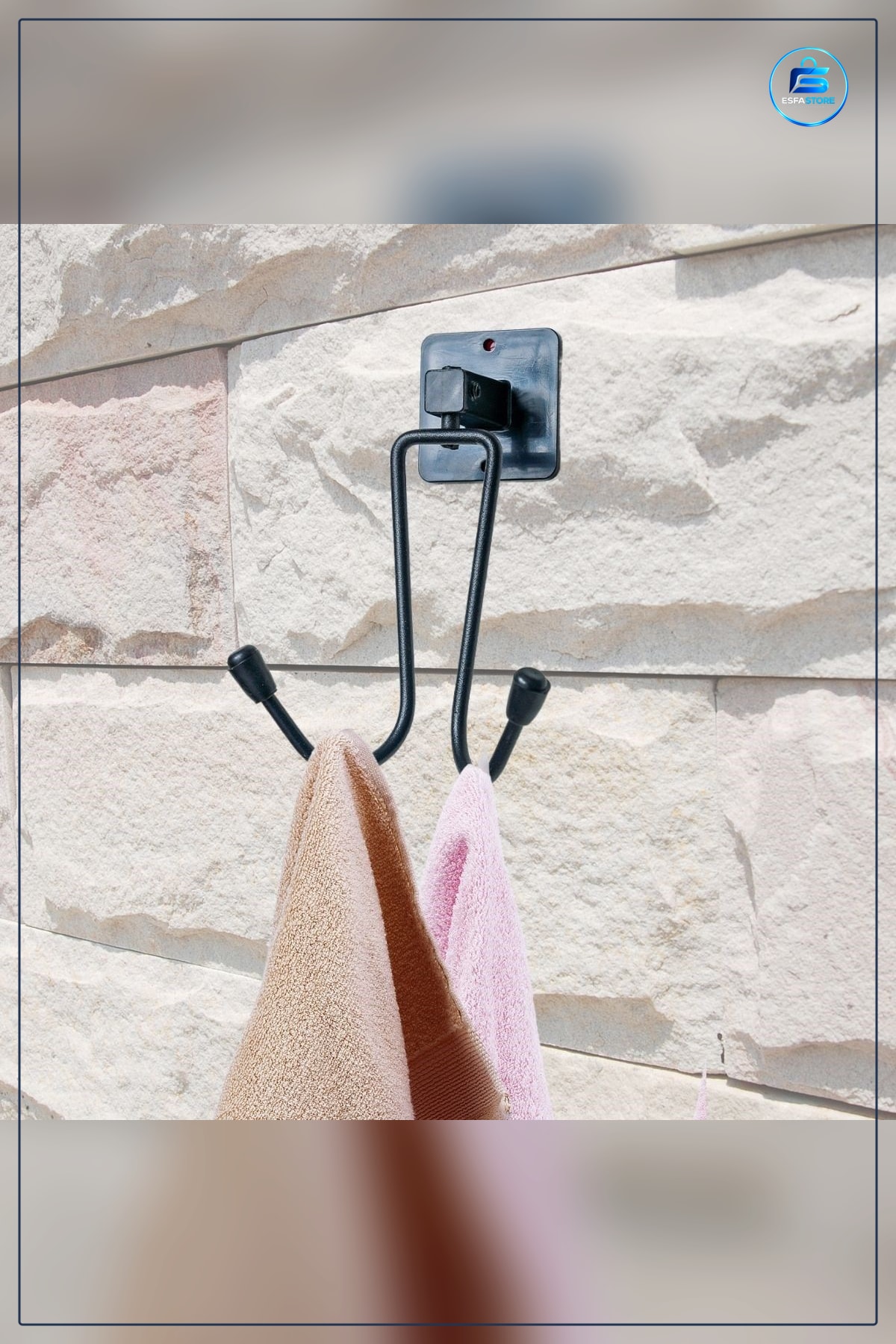Kendiliğinden Yapışkanlı Paslanmaz Metal Bornoz ve Havlu Askılığı Banyo Mutfak Hijyenik Pratik