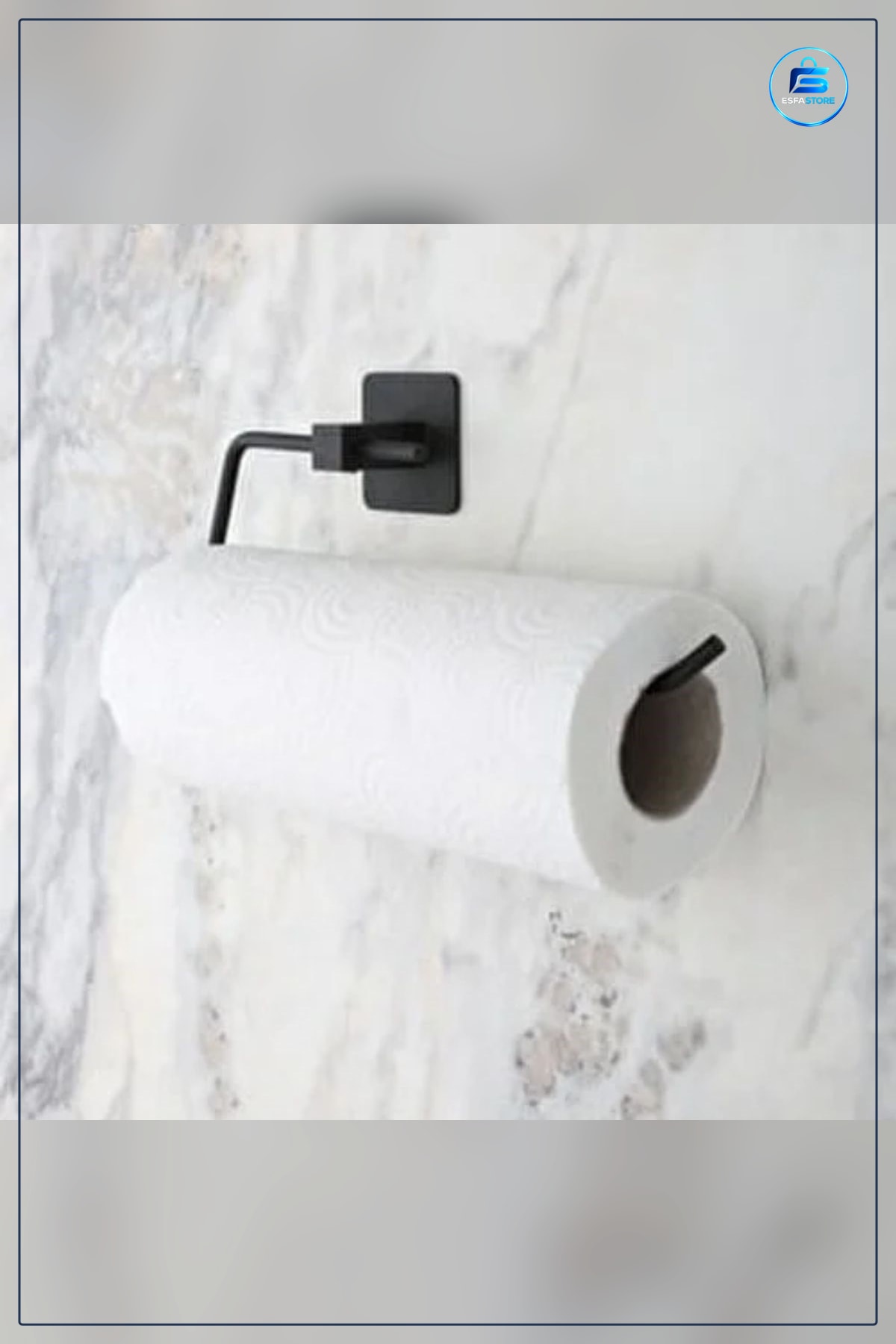 Kendiliğinden Yapışkanlı Paslanmaz Metal Rulo Havluluk Aparatı Mutfak Banyo Delmesiz Montajlı