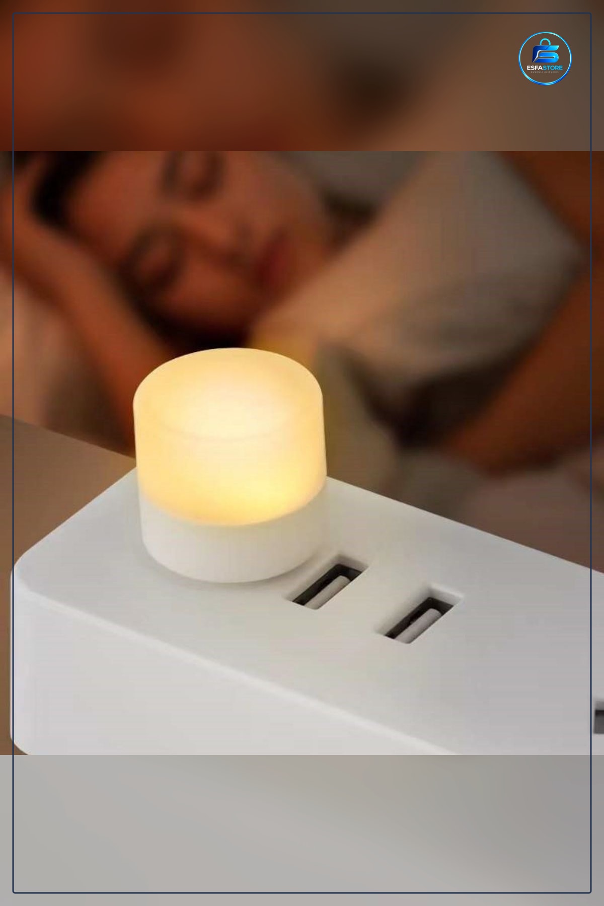 Mini USB Okuma Işığı Led Göz Korumalı Gece Lambası 1W Yuvarlak 37mm 24mm Kolay Kullanılabilir