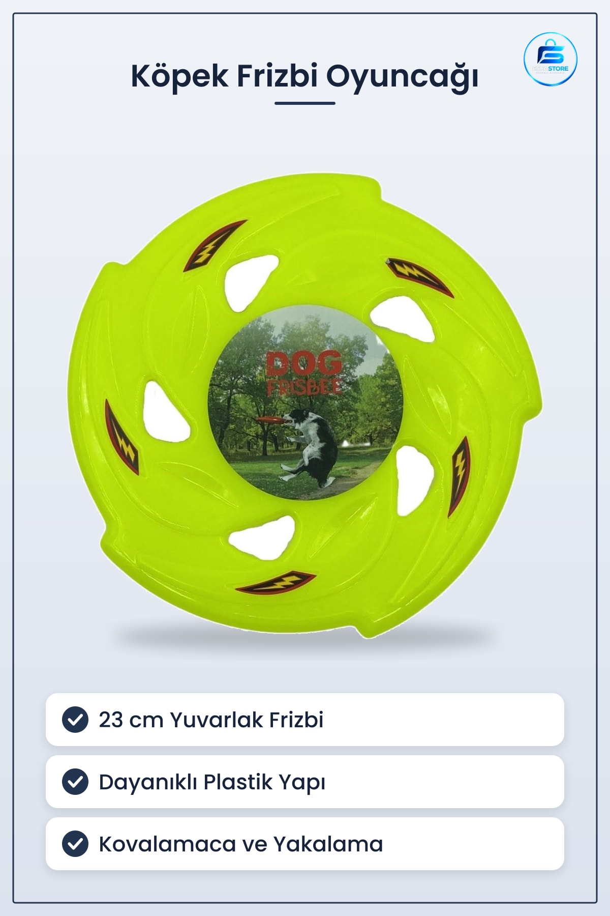 Köpek Frizbi Oyuncağı Eğitici Eğlenceli Yuvarlak Hafif Dayanıklı Plastik Kullanışlı Hediyelik