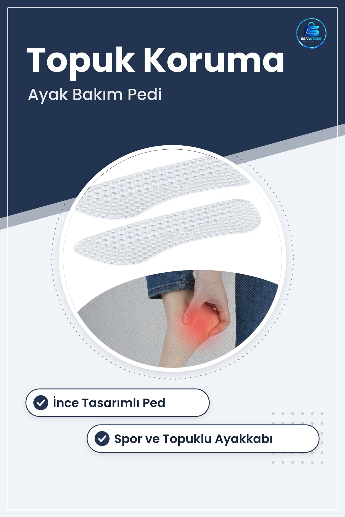 Ortopedik Topuk Koruyucu Ped İnce Tasarımlı Ağrıya Yardımcı Nasır Önleyici Çok Amaçlı Ayak Bakım