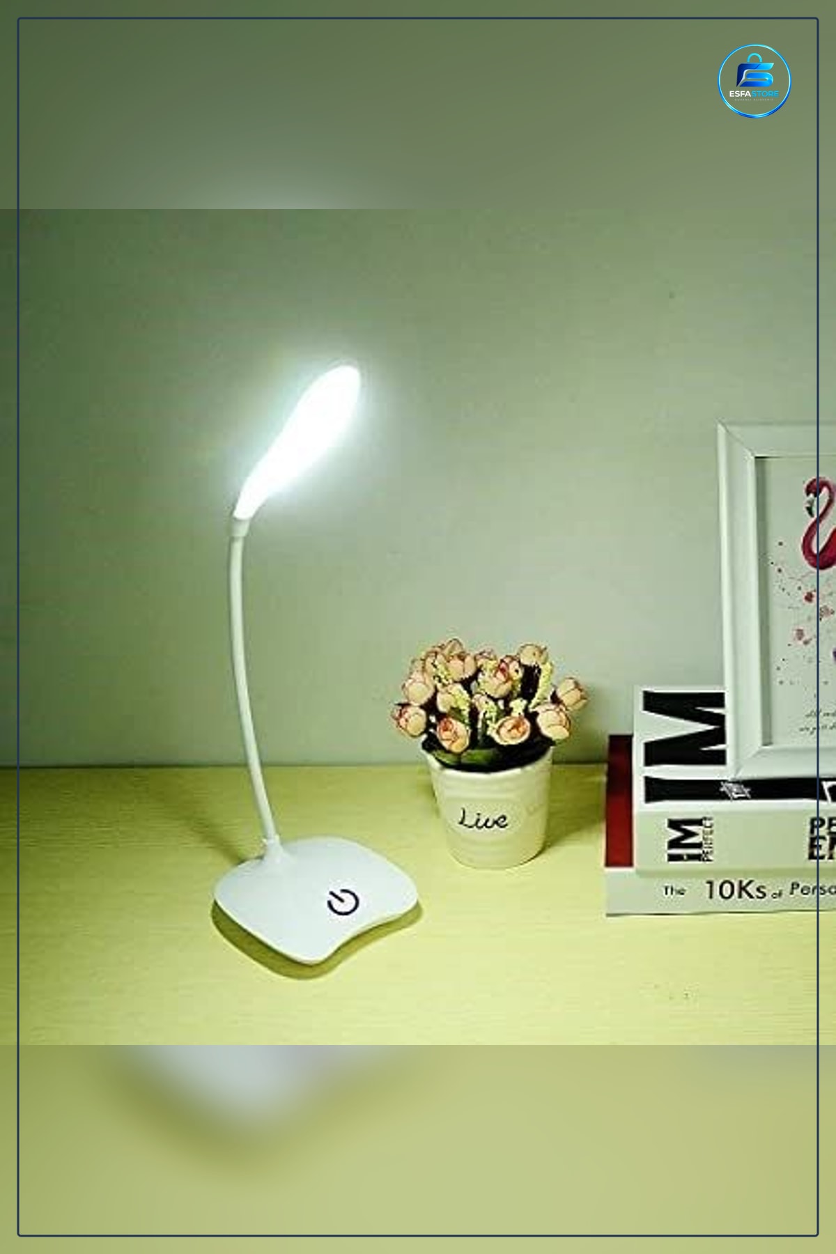 Led Masa Lambaı Dokunmatik Dimmerli USB Şarj Olabilen Derece Oynar Başlıklı Beyaz Işık