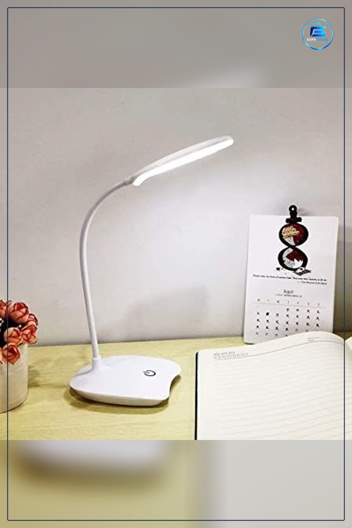 Led Masa Lambaı Dokunmatik Dimmerli USB Şarj Olabilen Derece Oynar Başlıklı Beyaz Işık