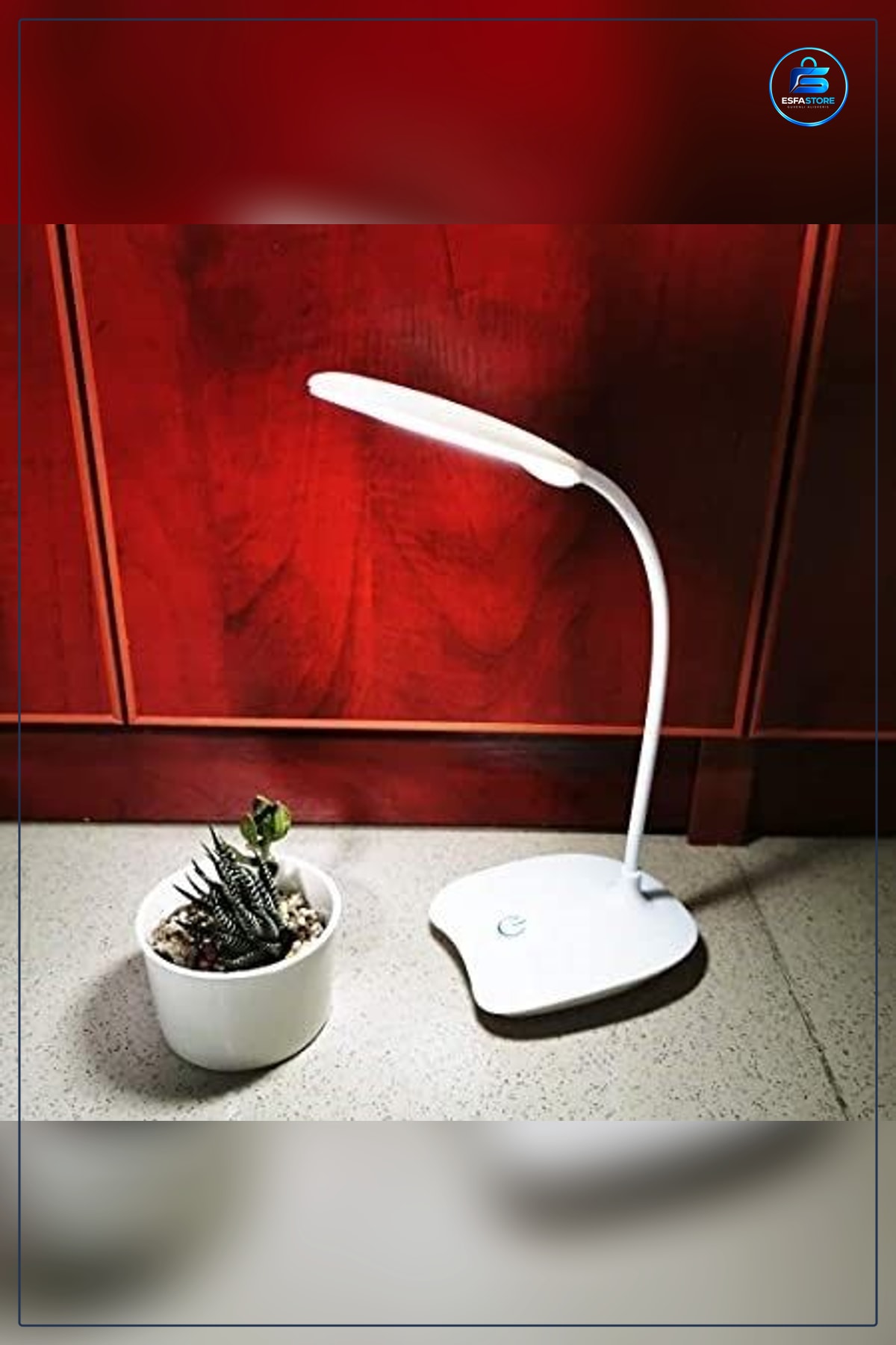 Led Masa Lambaı Dokunmatik Dimmerli USB Şarj Olabilen Derece Oynar Başlıklı Beyaz Işık
