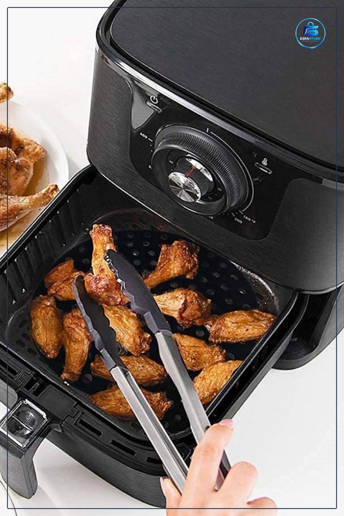 Isıya Dayanıklı Silikon Airfryer Pişirme Matı Yuvarlak Model Yıkanabilir Yanmaz Yapışmaz Pratik
