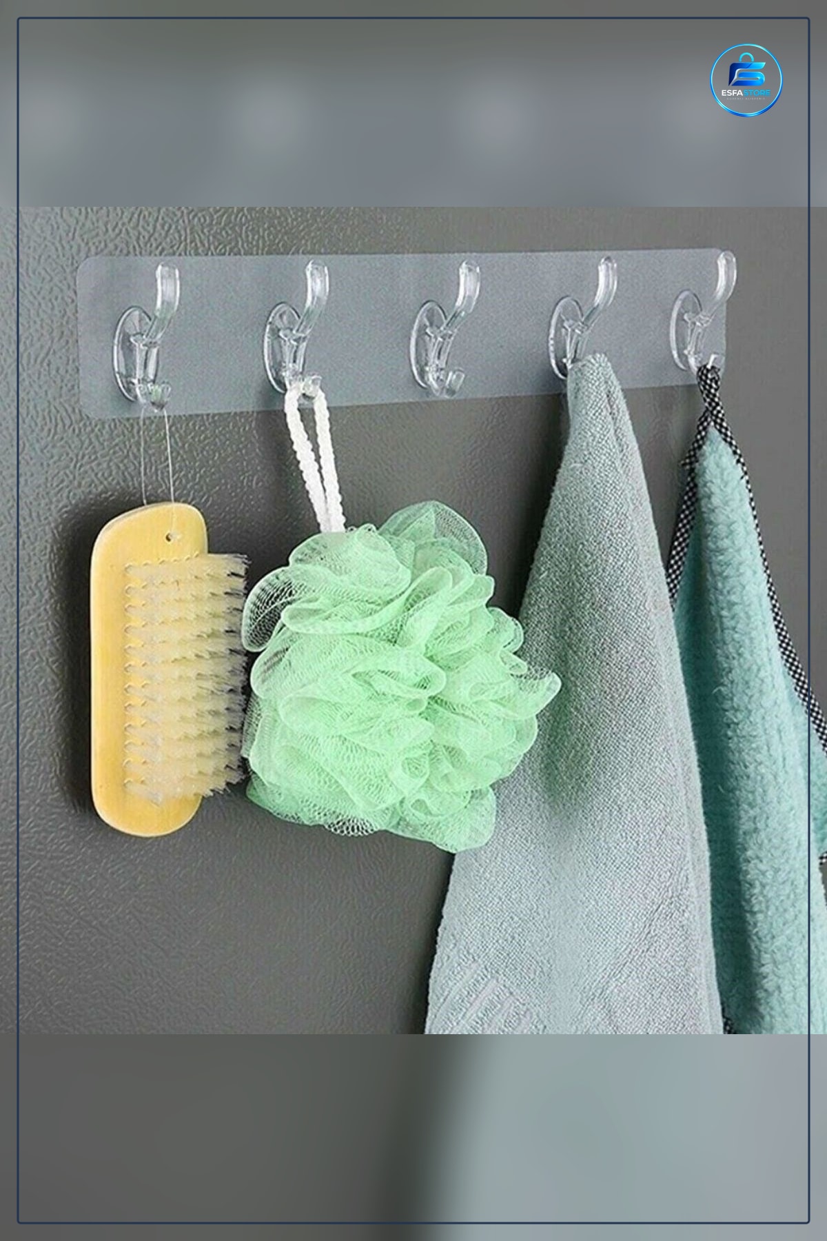 Duvar Askısı Güçlü Yapışkanlı Şeffaf Banyo Mutfak Düzenleyici Delmesiz Kancalı Pratik Askılık
