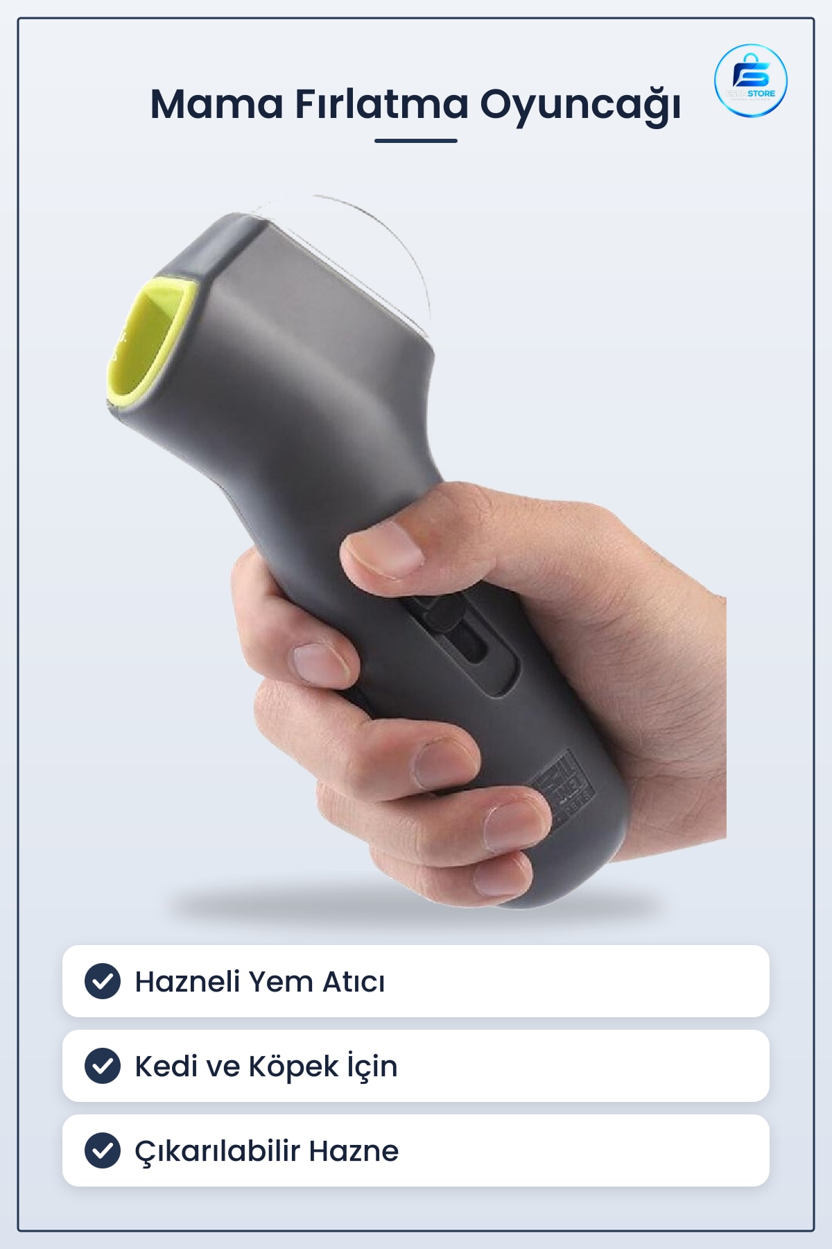 Hazneli Mama Fırlatma Oyuncağı Yem Atıcı Aparat Kedi ve Köpek İçin Otomatik Interaktif Pratik